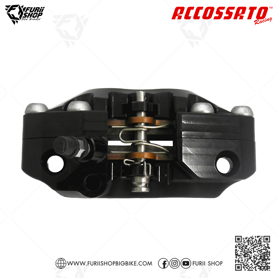 ปั้มล่าง Accossato Radial Brake 4P Caliper CNC (Mini GP, Scooter, Vespa) (PZ014N-SX-ST)