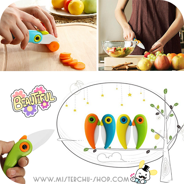 Mini Bird Ceramic Knife มีดเซรามิกนกน้อย พับได้