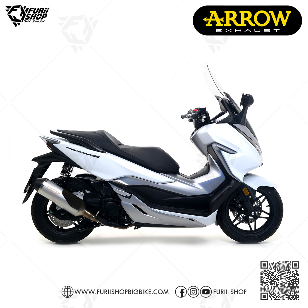 ท่อมอเตอร์ไซค์ Arrow slip on Aluminium Honda Forza350 2020 ท่อแต่ง ท่อสูตร ท่อบิ๊กไบค์ ท่อBigbike ท่อไอเสีย