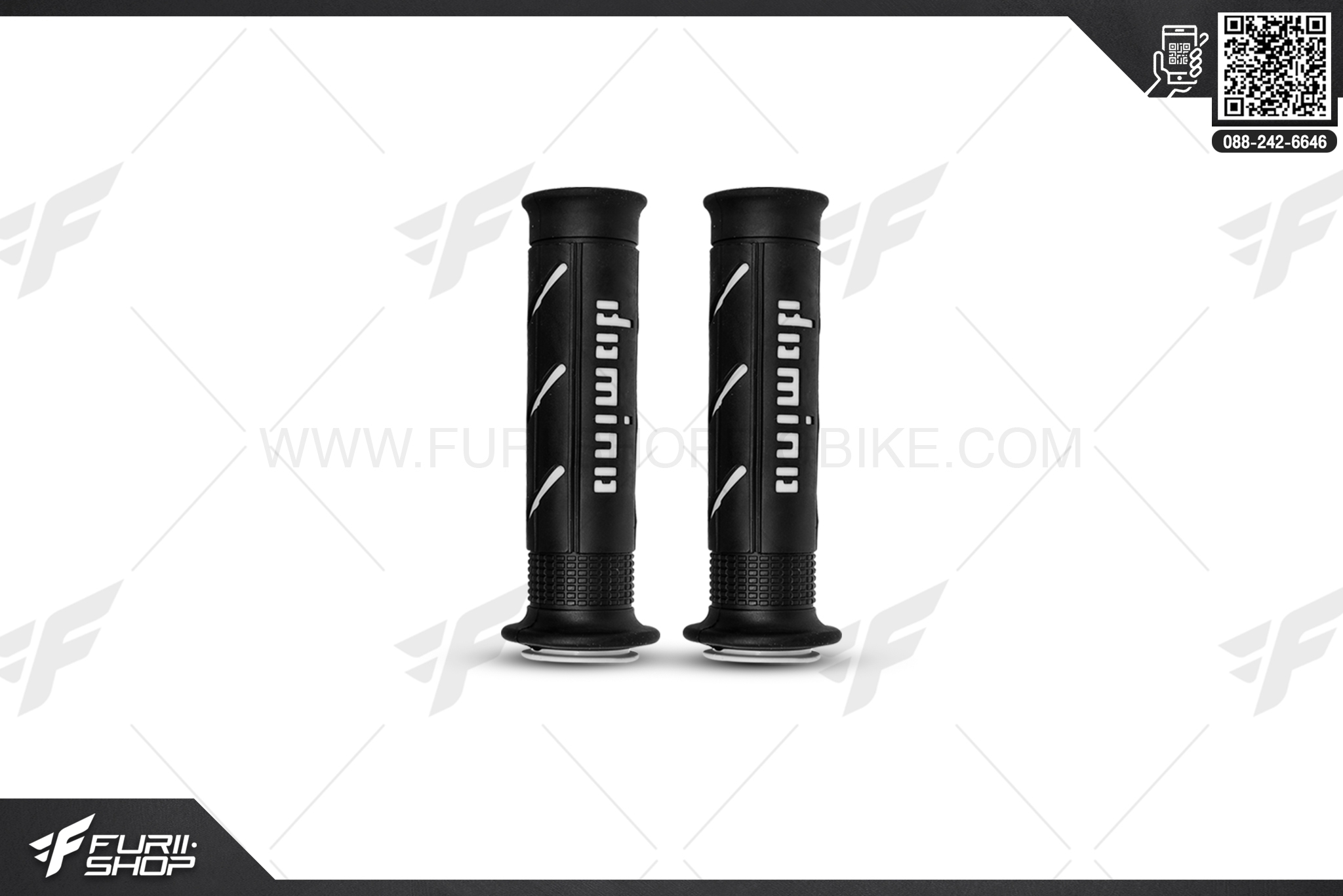 ปลอกแฮนด์ Domino Racing รุ่น A 250 สี ดำ-เทา ปี 2020