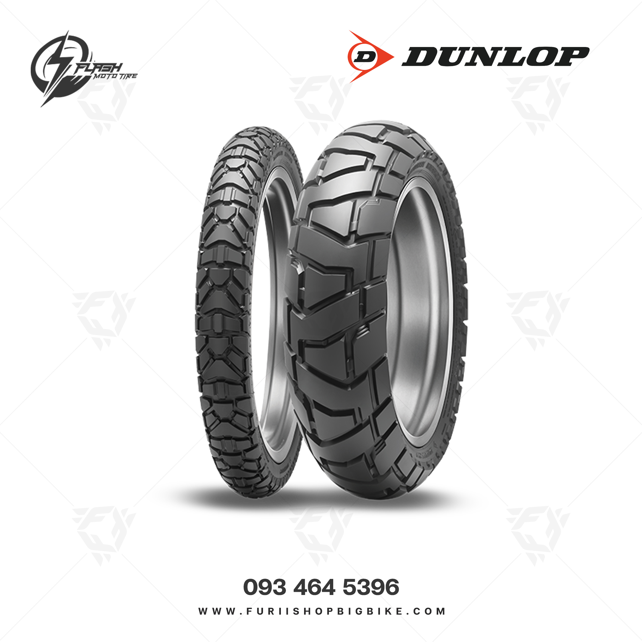 ยางมอเตอร์ไซค์บิ๊กไบค์ DUNLOP Trailmax : 130/80-17 65S Flash Moto Tire