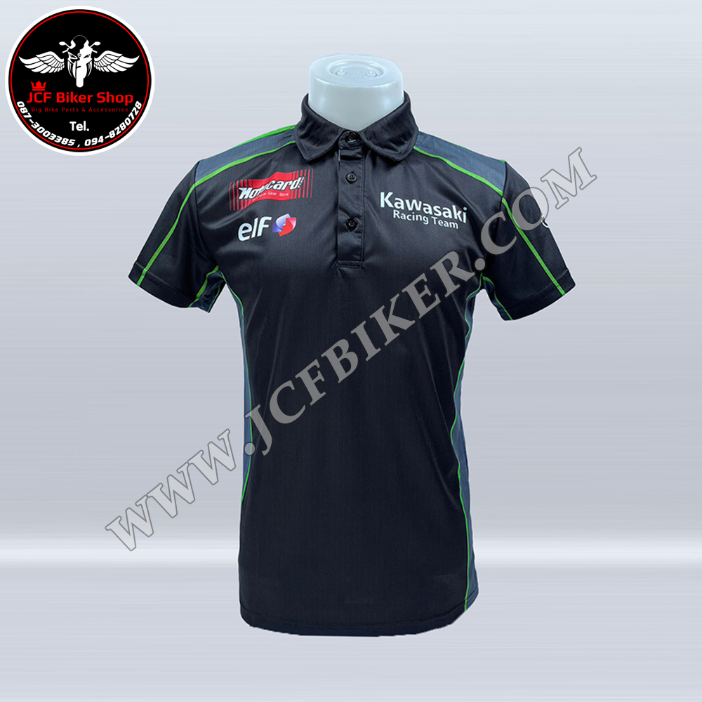 เสื้อยืดแขนสั้น KAWASAKI JP-0853 เนื้อผ้าไมโครไฟเบอร์ มีประสิทธิภาพในการซับเหงื่อสูง