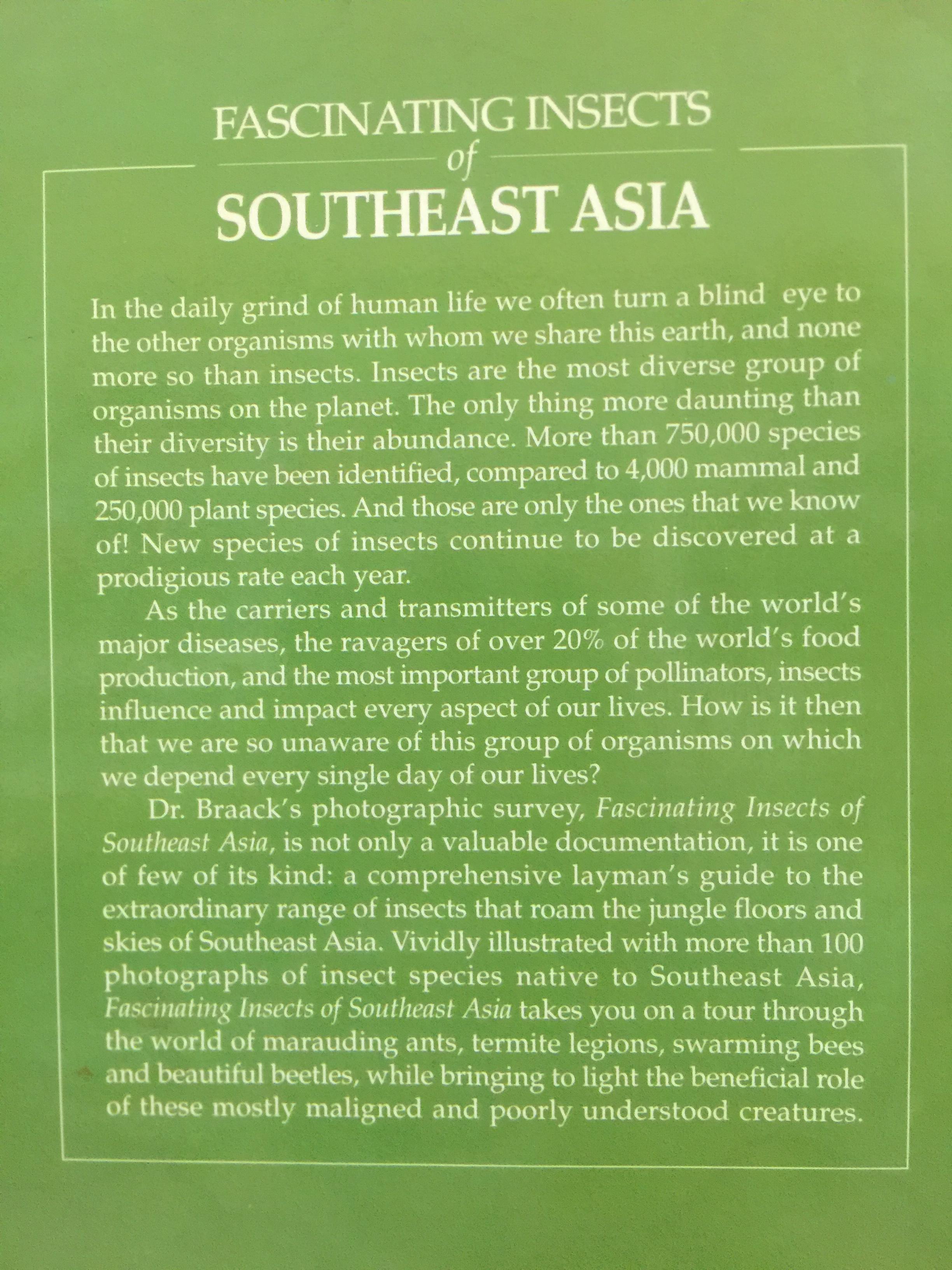 FASCINATING INSECTS of SOUTHEAST ASIA. ผู้เขียน. L.E.O. BRAACK 0 กก.