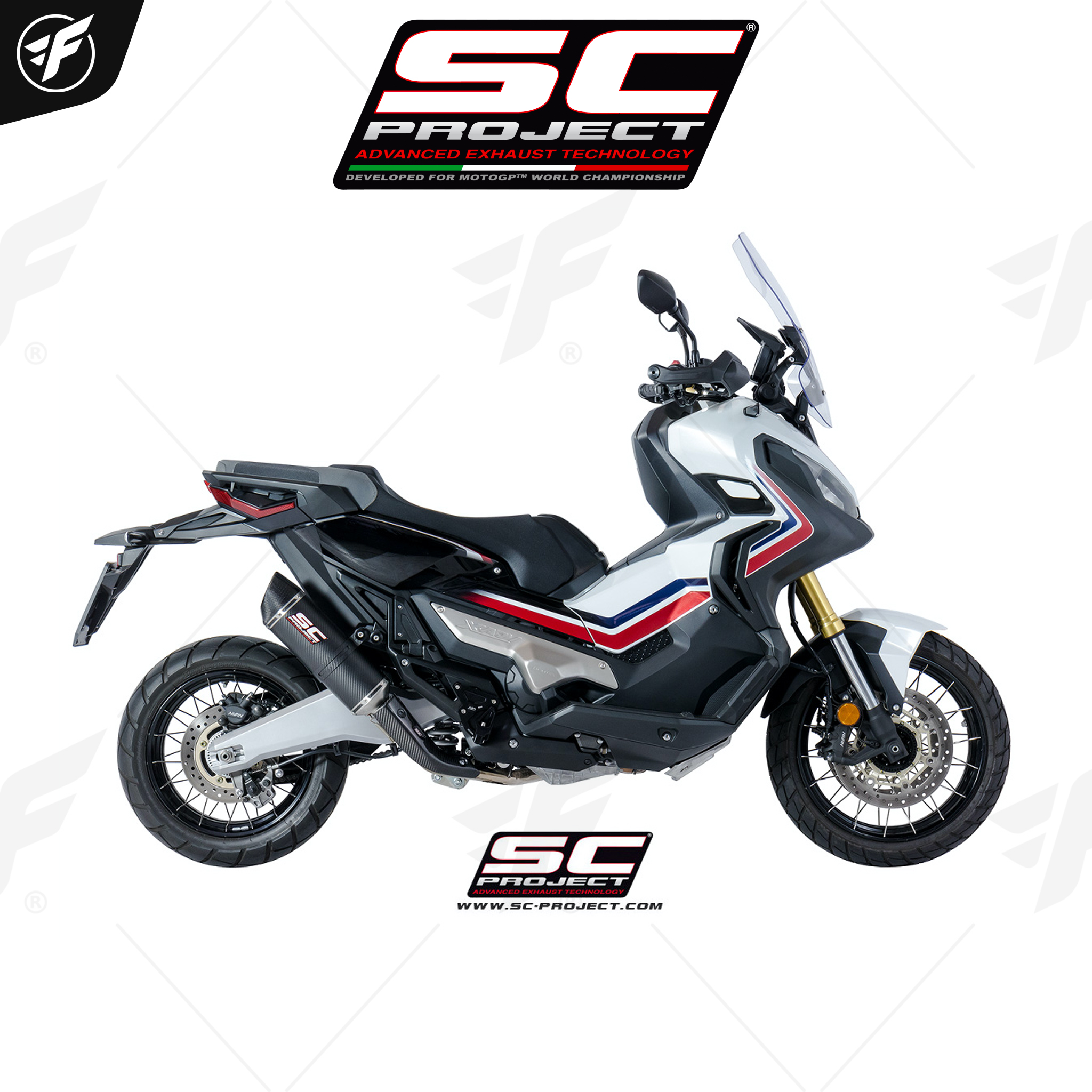 HONDA X-ADV 750 (2017 - 2020) Oval Muffler, with carbon fiber end cap