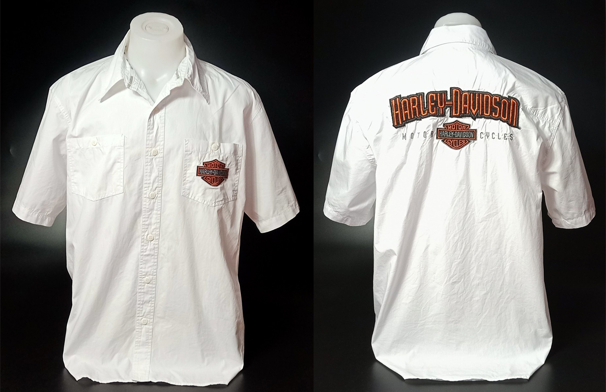 เสื้อ Shirt H-D 96402-10VM แขนสั้น สีขาว ไซส์ XL