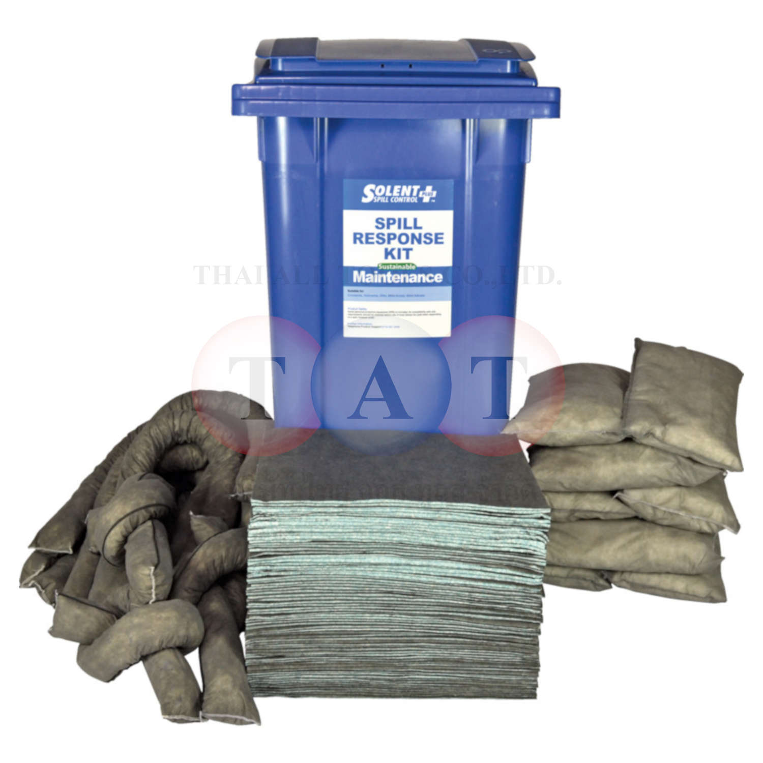 Solent Spill Control.Spill Kit Maintenance Sustainable 240L Wheel Bin