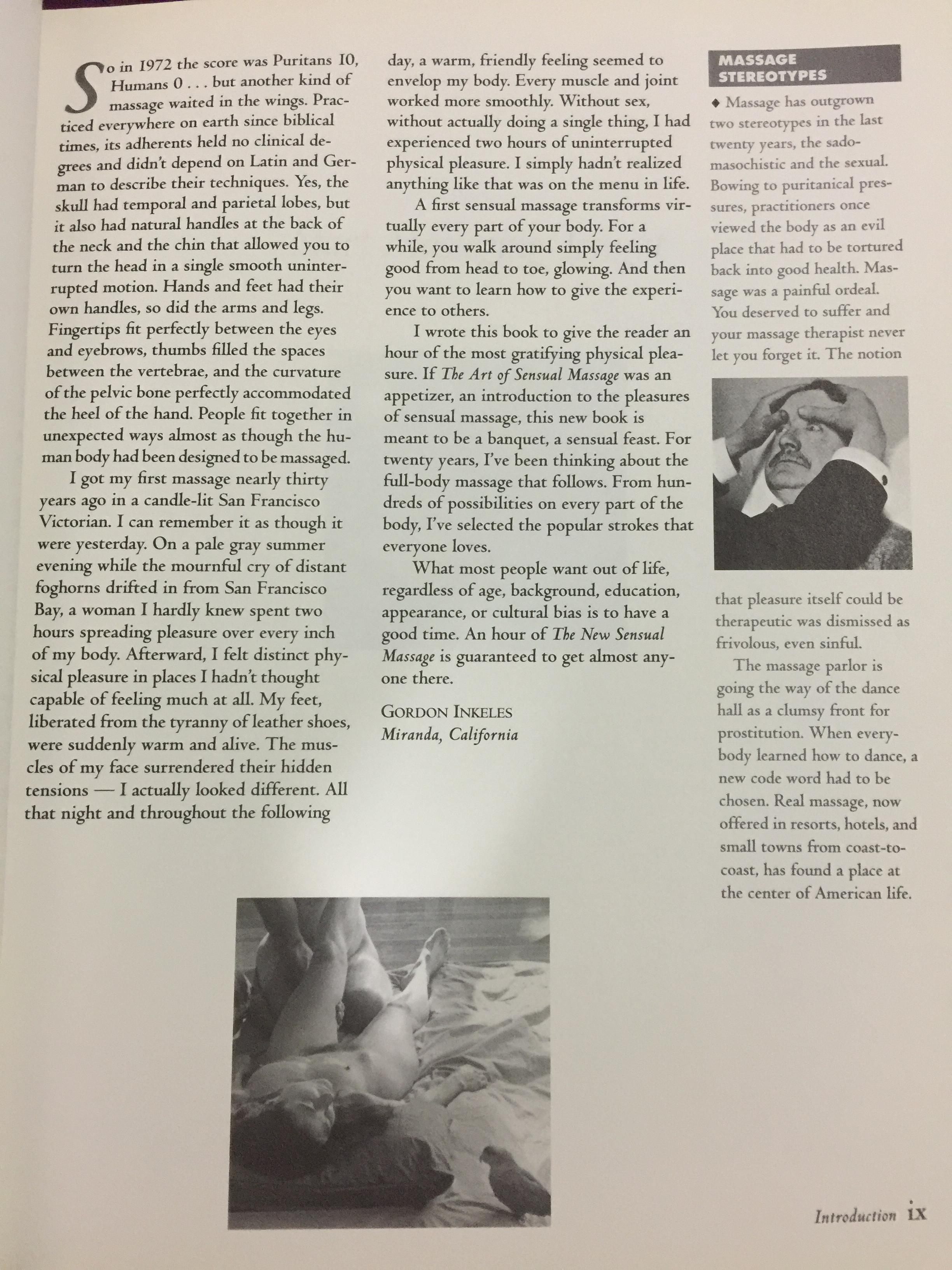 THE NEW SENSUAL MASSAGE Learn to give plea sure with your hands ผู้เขียน Gordon Inkeles Author of The Art of Sensual Massage 0 กก.