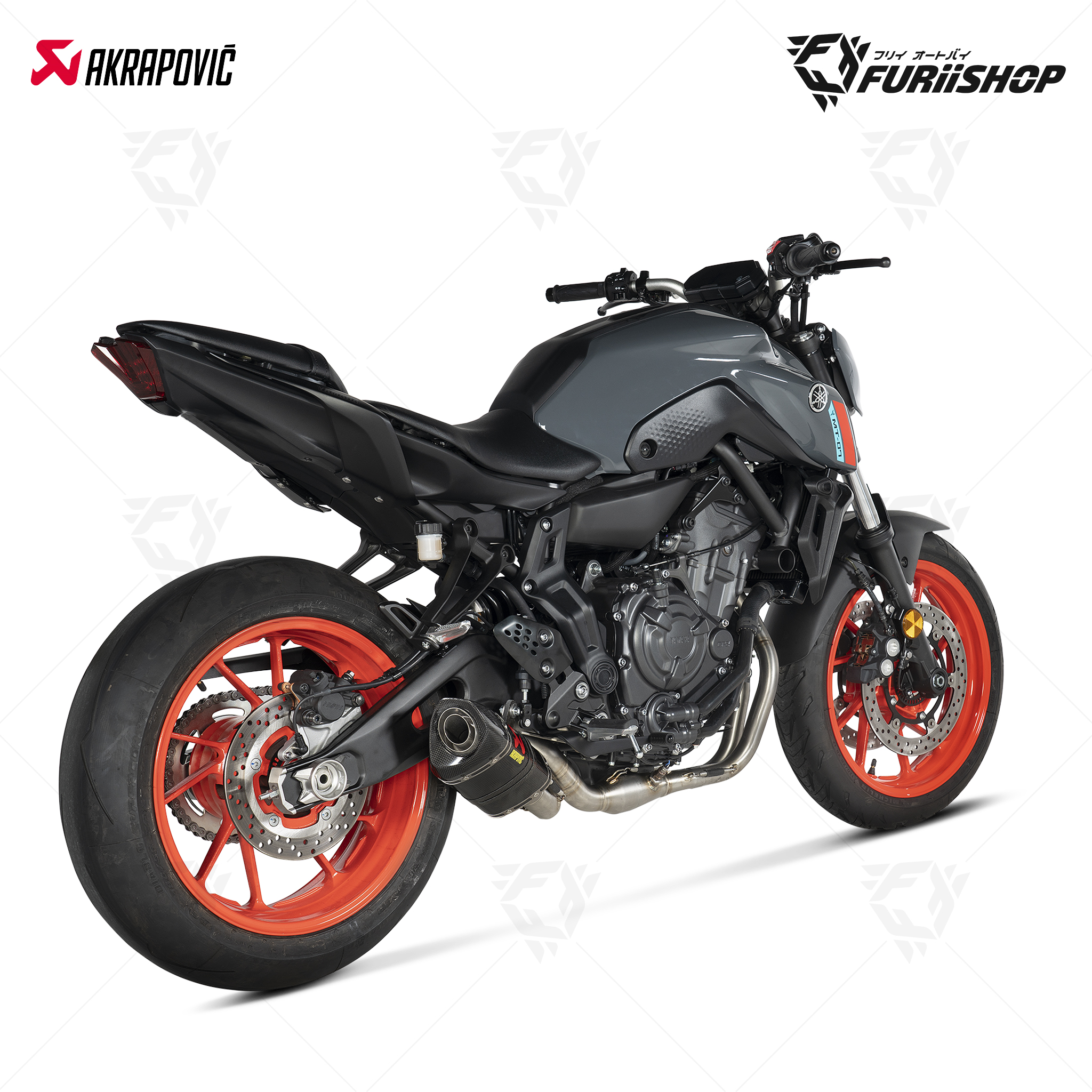 ท่อไอเสียแต่ง Slip - on Akrapovic - Carbon 2-2-1 : for YAMAHA XSR700