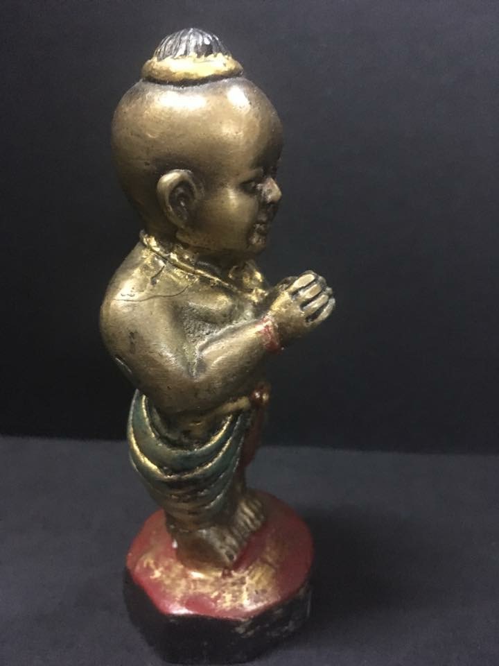 กุมารทอง พนมมือ เมตตามหานิยม เนื้อทองเหลือง