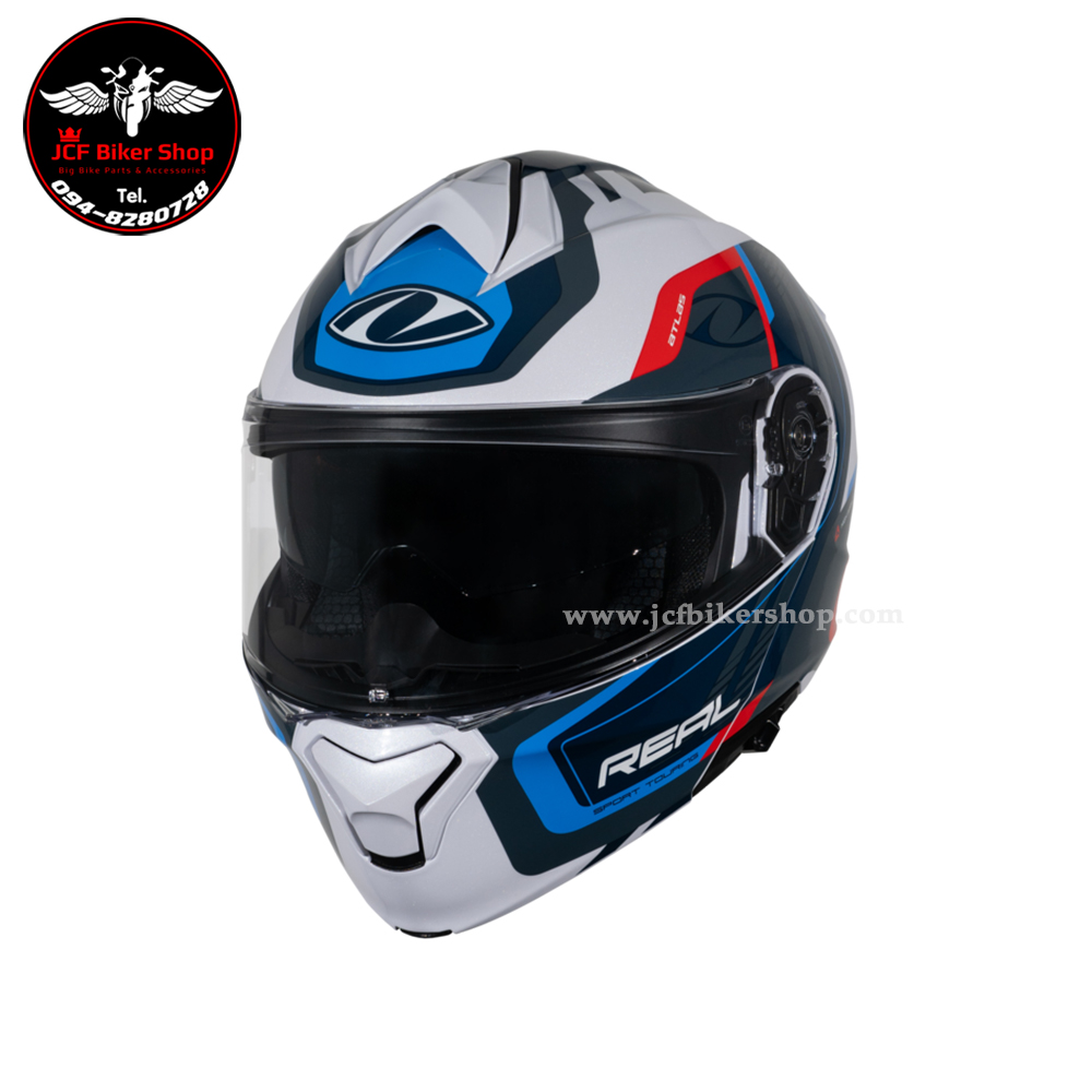 หมวกกันน็อคเต็มใบเปิดคางได้ Real Helmets ATLAS STRATUS หมวกกันน็อค Flip-Up สไตล์สปอร์ต ยกคางได้ เท่ล้ำทุกมุมมอง