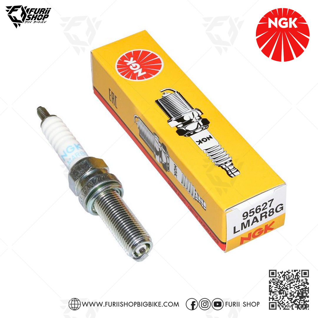 หัวเทียน NGK LMAR8G ขั้ว Nickle ใช้สำหรับ Yamaha WR250F / YZ250F / YZ250FX (1 หัว)
