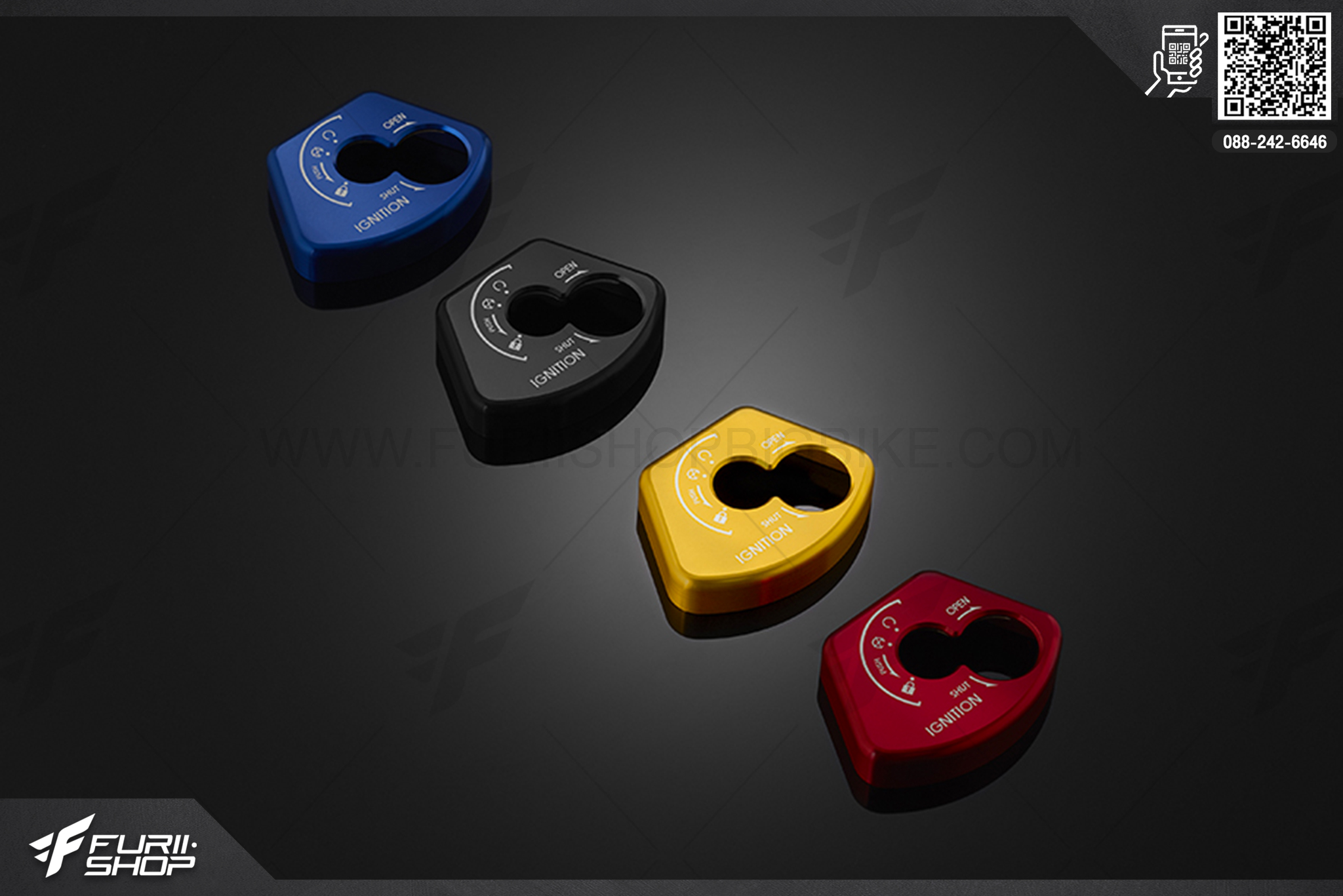 เบ้ากุญแจ Ignition Switch Cover Bikers Yamaha YZF-R15 2017-2020 ฝาปิดสวิทซ์กุญแจ