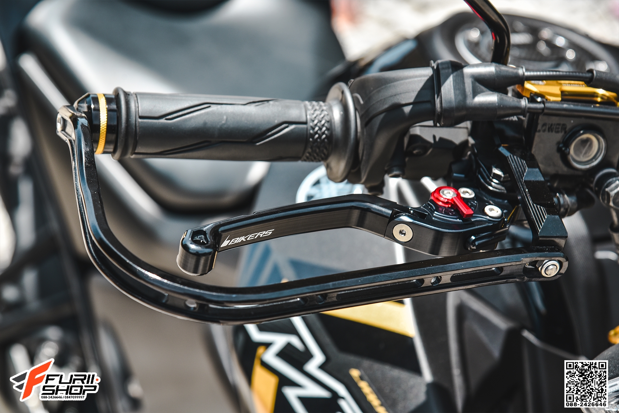 ก้านเบรกก้านครัช BIKERS สีดำ FOR YAMAHA M-SLAZ ก้านเบรค