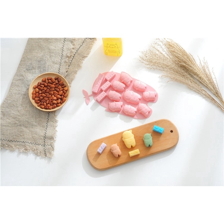 แม่พิมพ์ซิลิโคนเค้กช็อคโกแลตพุดดิ้งแม่พิมพ์อุปกรณ์อบน้ำแข็ง