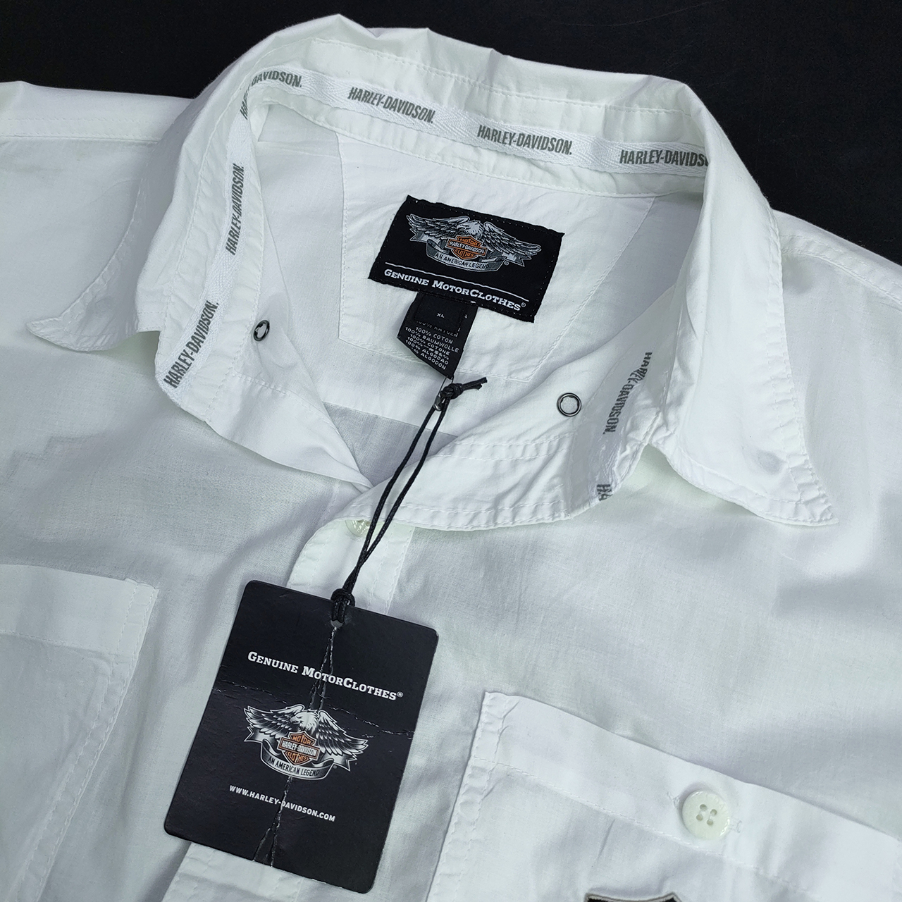 Shirt H-D แขนสั้นปักลาย #97413 ไซส์ Xl
