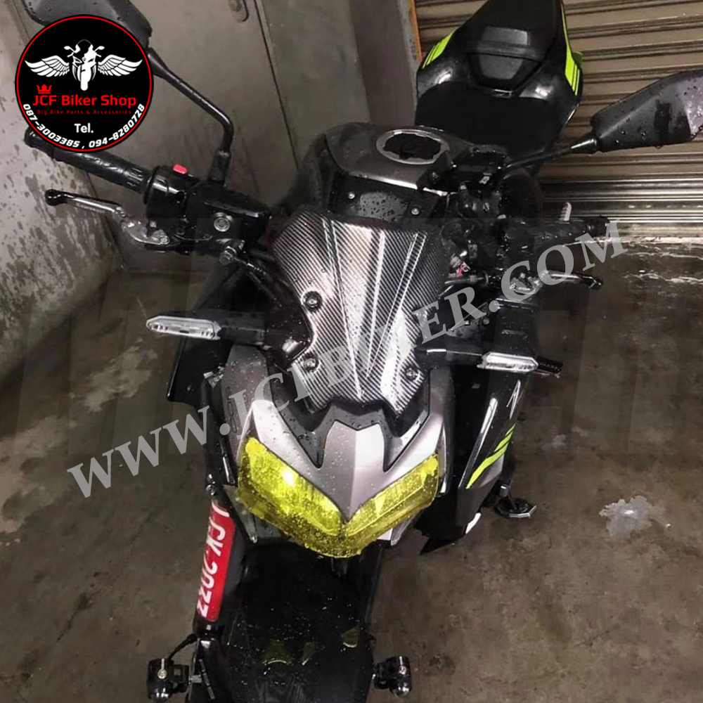ชิวหน้า,บังไมล์,ชิวหน้าแต่งสำหรับ KAWASAKI Z650,Z900 ปี2020(ลายเคฟล่า)
