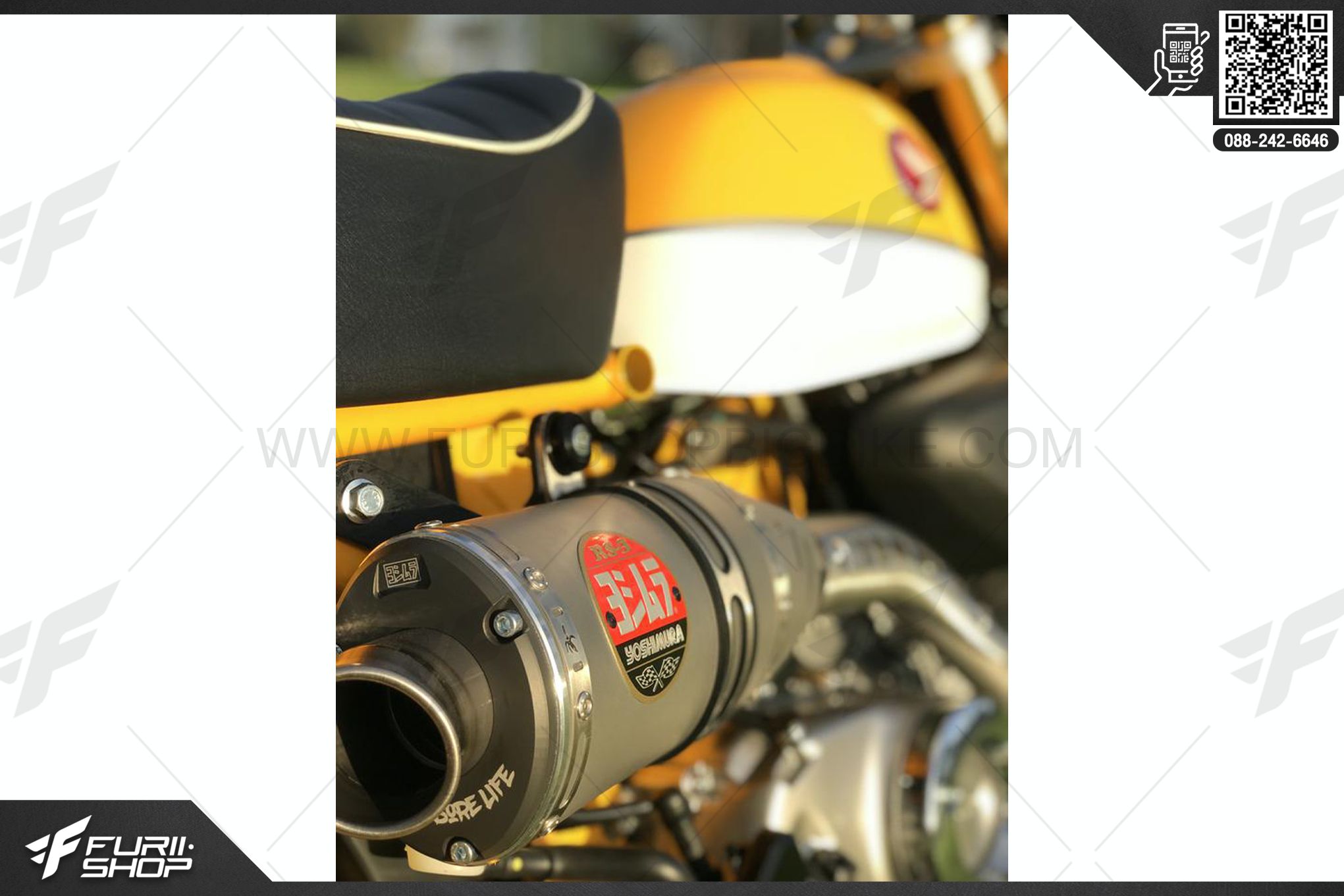 ท่อมอเตอร์ไซค์ Yoshimura RS3 Full For Monkey125 ท่อแต่ง ท่อสูตร ท่อบิ๊กไบค์ ท่อBigbike ท่อไอเสีย
