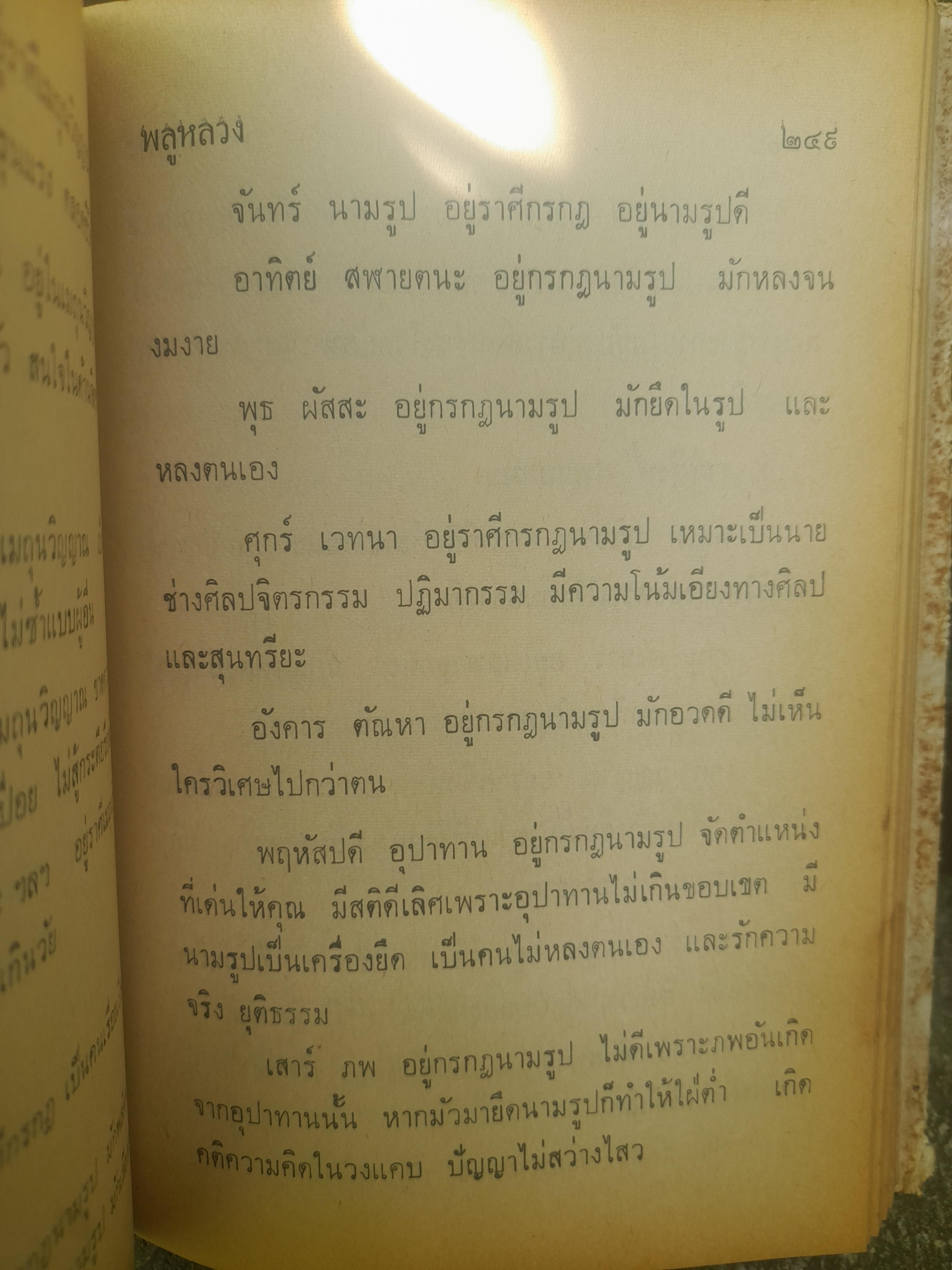 หนังสือโหราศาสตร์ รวมผลงานการค้นคว้าของ พลูหลวง หรือ ประยูร อุลุชาฎะ หรือ น. ณ ปากน้ำ ศิลปินแห่งชาติ สาขาทัศนศิลป์ (จิตรกรรม)