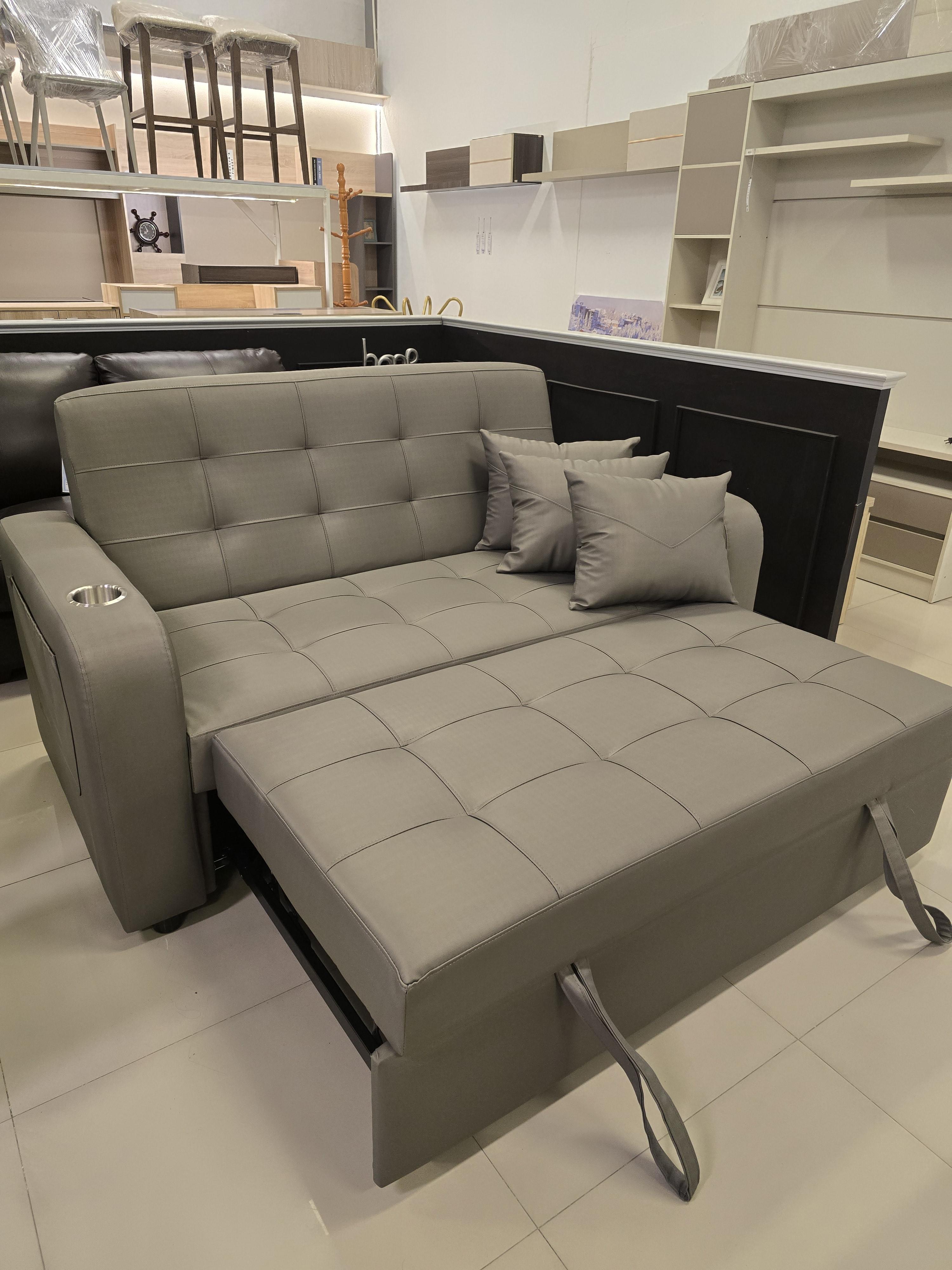 โซฟาเบด 1.8 ม. รุ่น Aurora สามารถปรับเอนนอน ดึงยืดเท้าได้