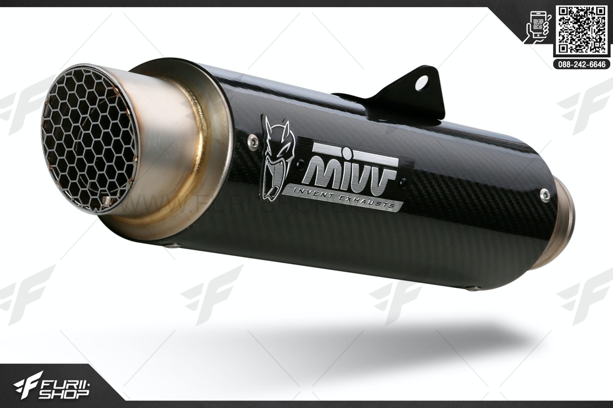 ท่อมอเตอร์ไซค์ MIVV FOR DUCATI SCRAMBLER 800 2015-2016 SLIP-ON GPPRO CARBONIO/CARBON ท่อแต่ง ท่อสูตร ท่อบิ๊กไบค์ ท่อBigbike ท่อไอเสีย