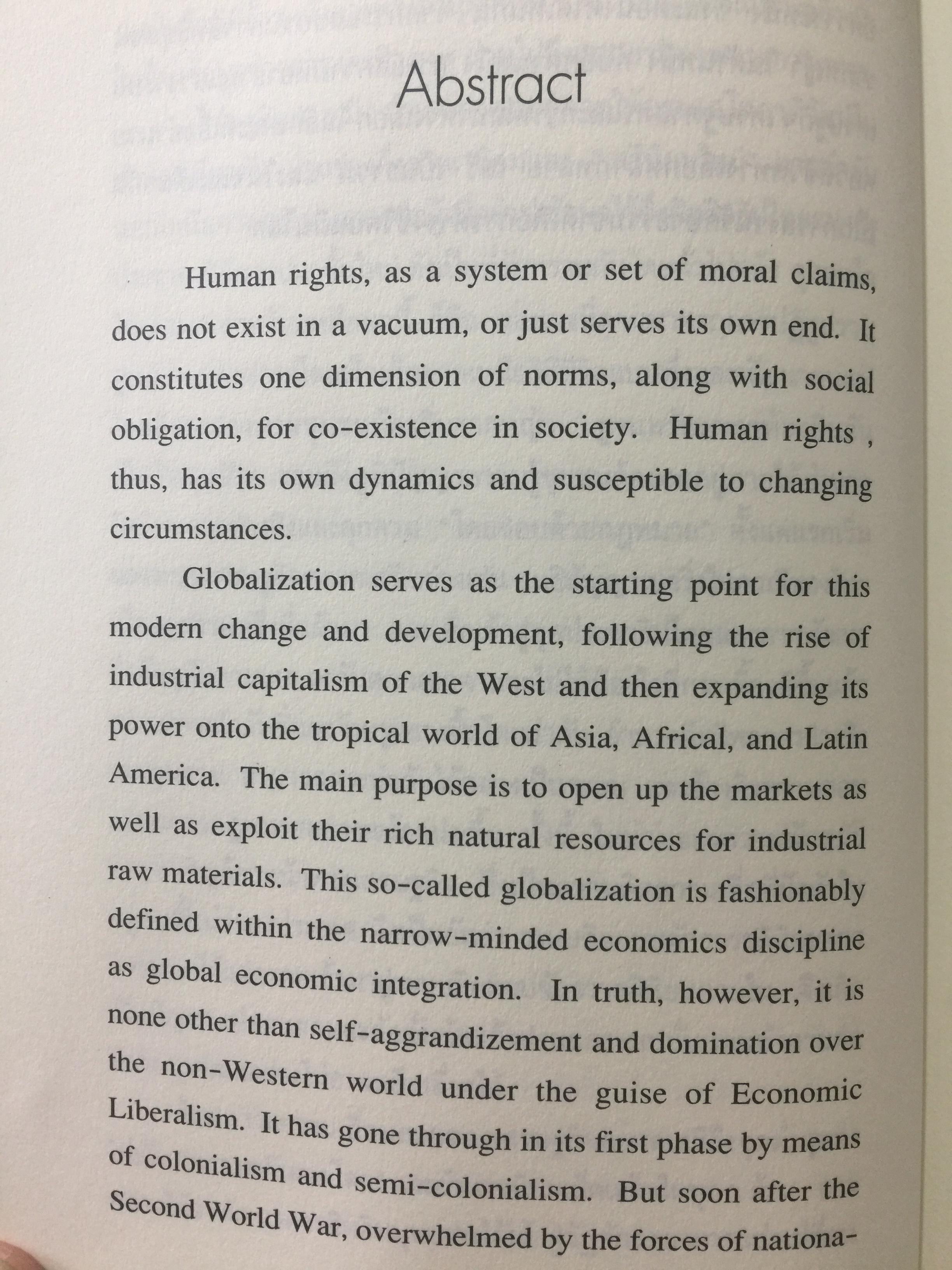 สิทธิมนุษยชนไทย ในกระแสโลก. Thai Human Rights in Global Perspective ผู้เขียน เสน่ห์ ้จามริก 2 กก.