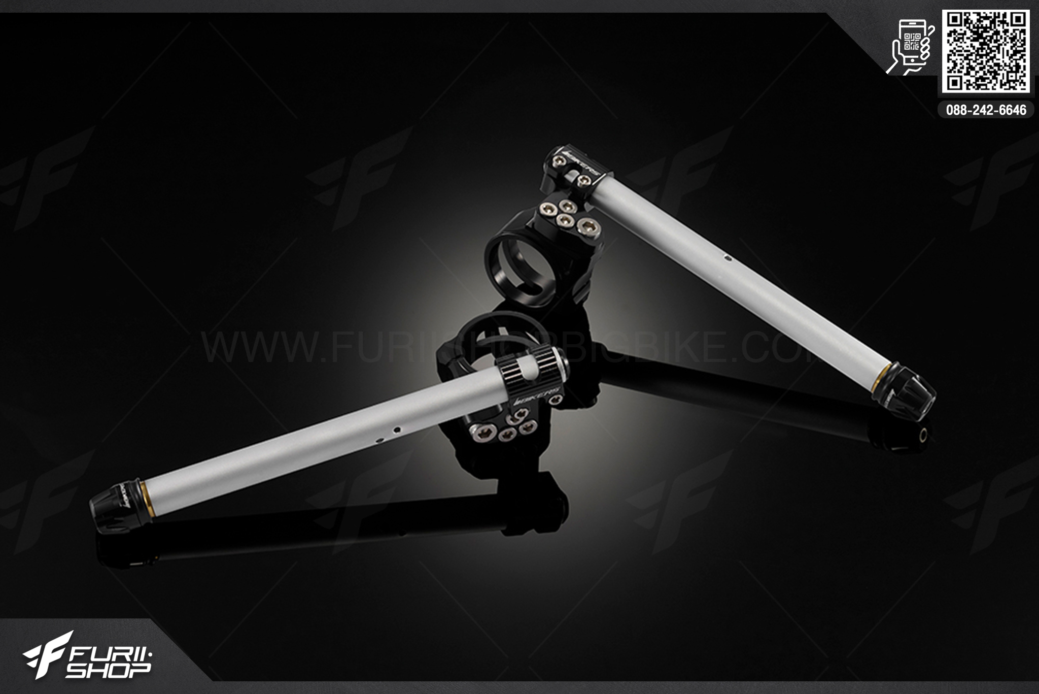 ชุดแฮนด์จับโช๊คและปลายแฮนด์พร้อทองเหลืองถ่วงน้ำหนักภายใน Bikers Honda CBR1000RR (2012-2016)