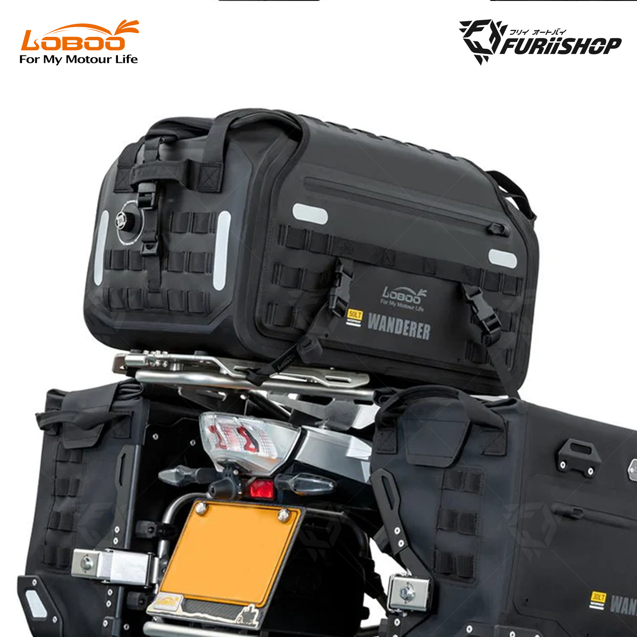 Wanderer Tail Bag กระเป๋าวางท้าย ขนาด 50 ลิตร สีดำ