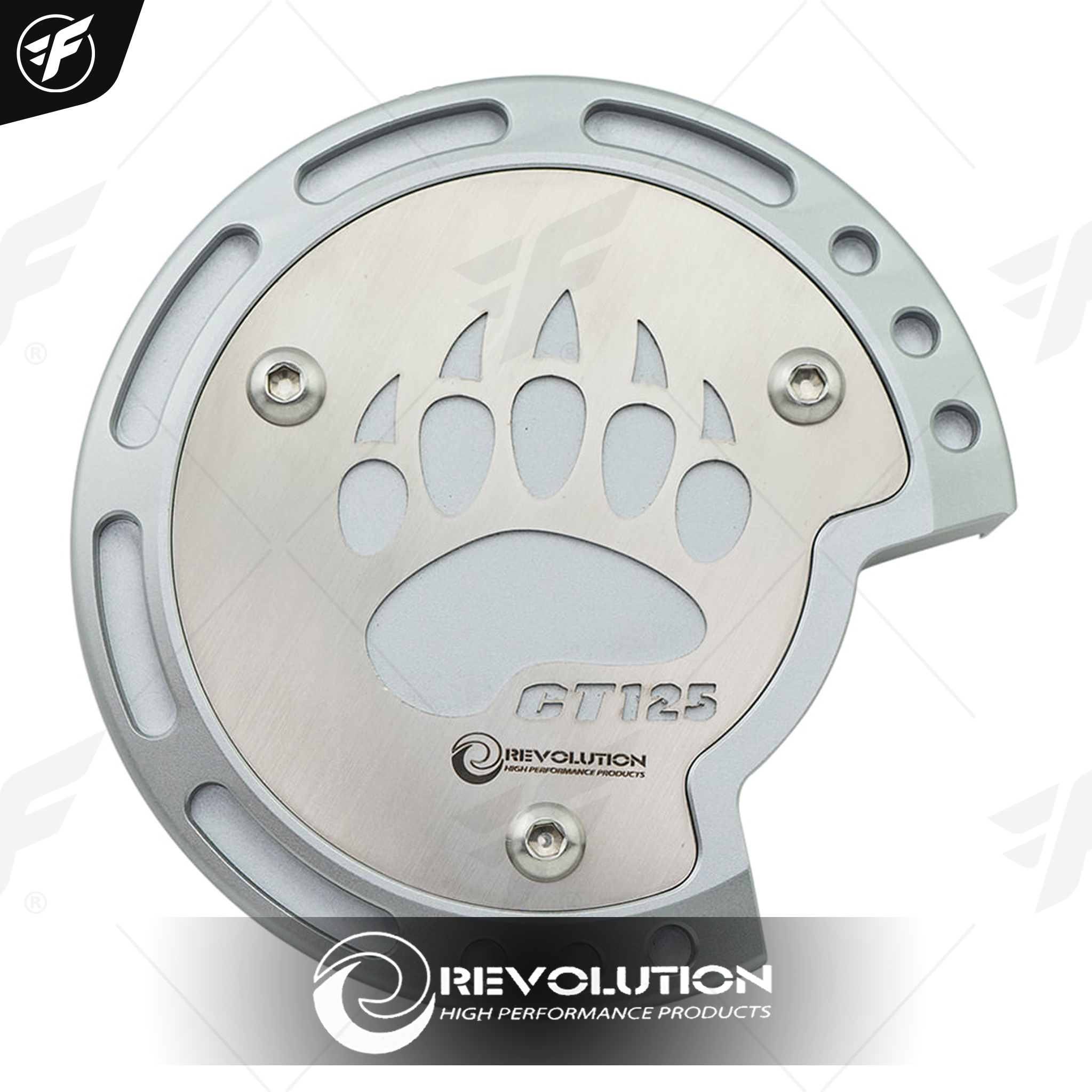 ฝาครอบเครื่องด้านR REVOLUTION V2 CT-125 เงิน