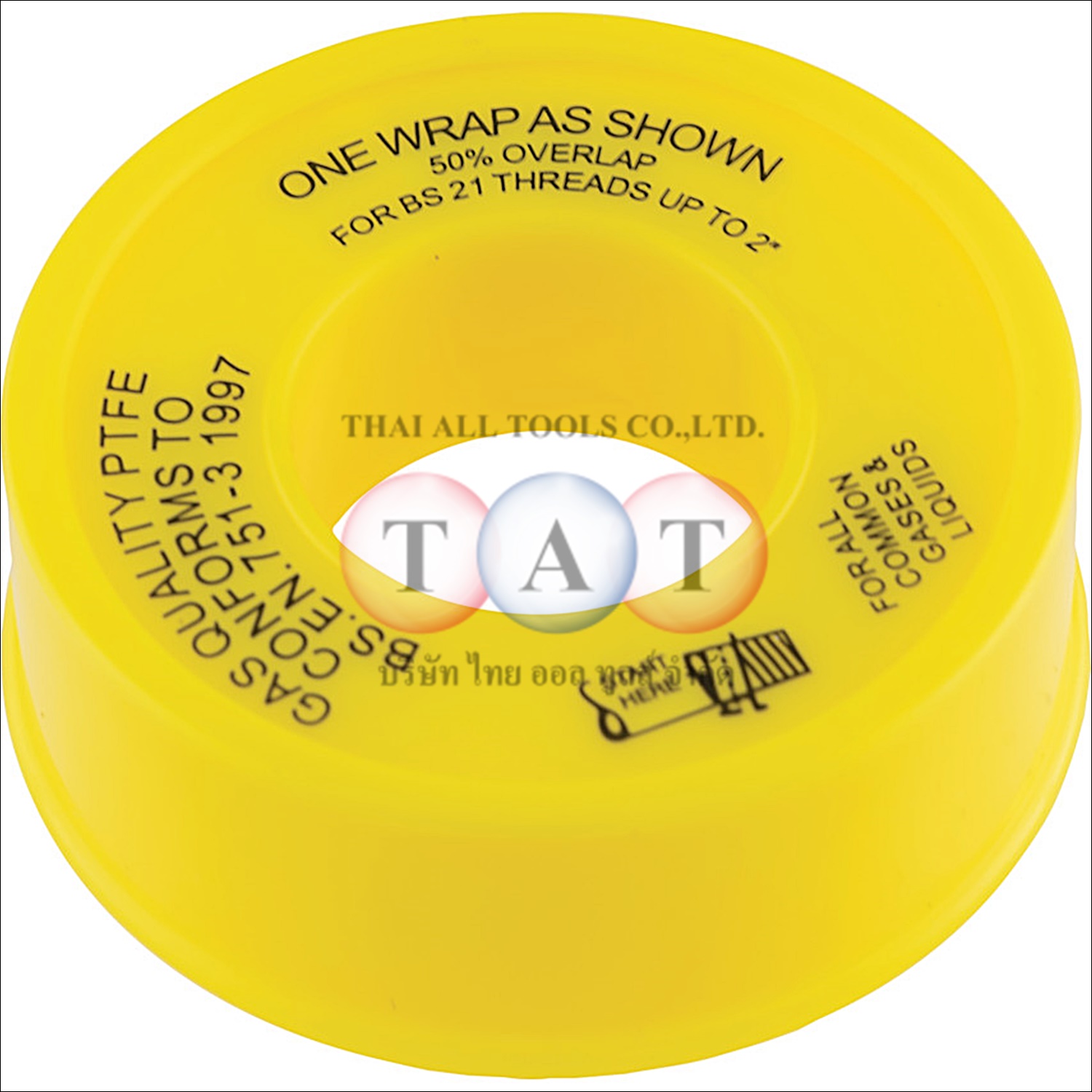 เทปพันเกลียว KENNEDY PTFE สำหรับงานแก๊ส สีขาว 12 มม. x 5 ม.