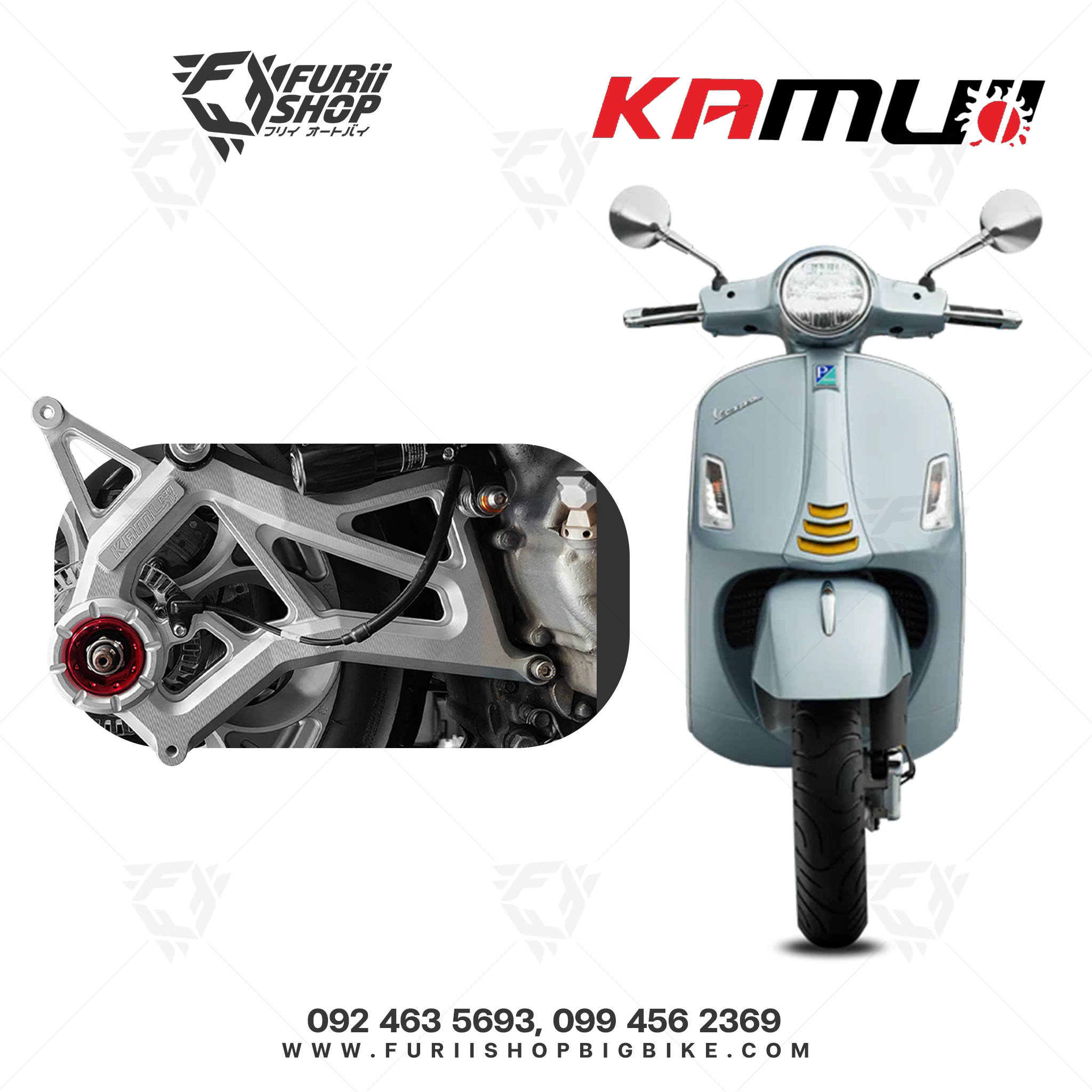 สวิงอาร์ม New Swing Arm KAMUII FOR Vespa GTS 150, GTS 300 HPE, GTV