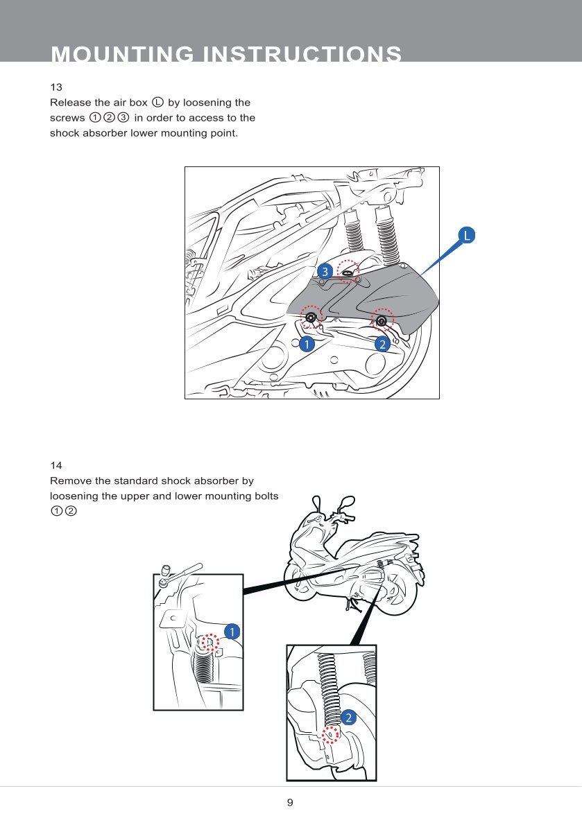 โช๊คหลัง โช๊คอัพ โช๊คแต่ง โช๊คมอเอตร์ไซค์ Ohlins HO 810 FOR PCX150 2018