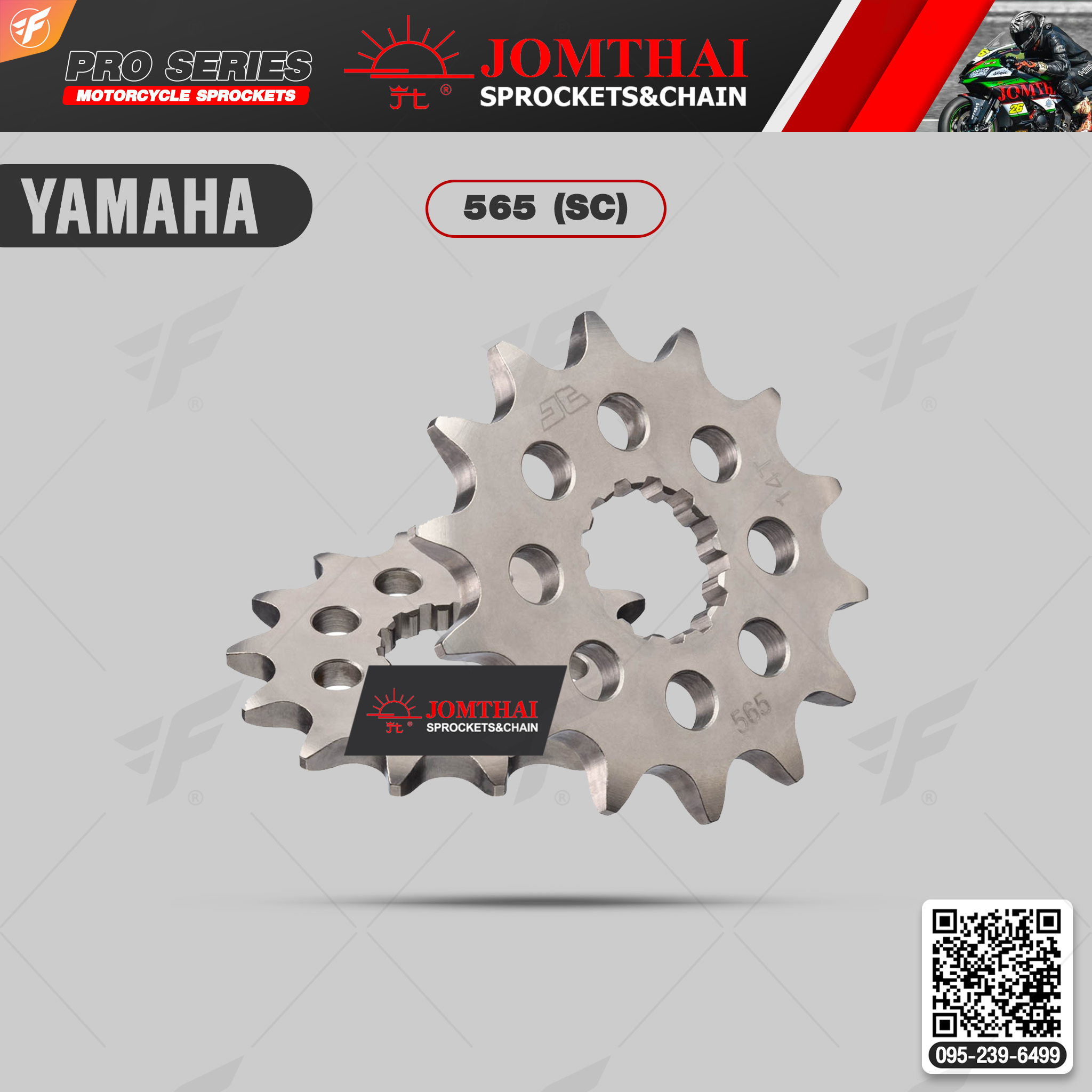 สเตอร์หน้า JOMTHAI (พระอาทิตย์) : 565 (SC) For Yamaha YZ450, WR450, WR250 (99-20')