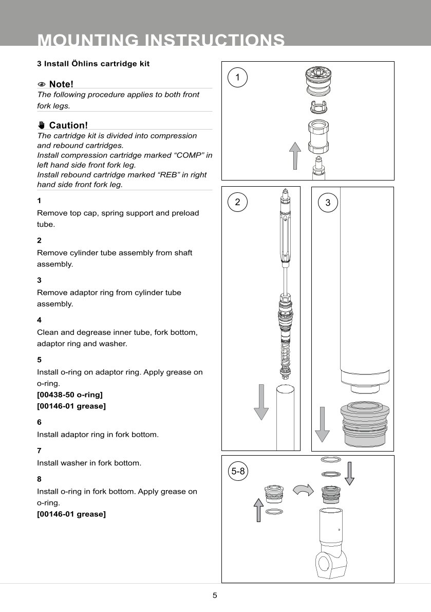 สปริงโช้คหน้า Ohlins FKR105 For Kawasaki ZX-10RR 2018-2023