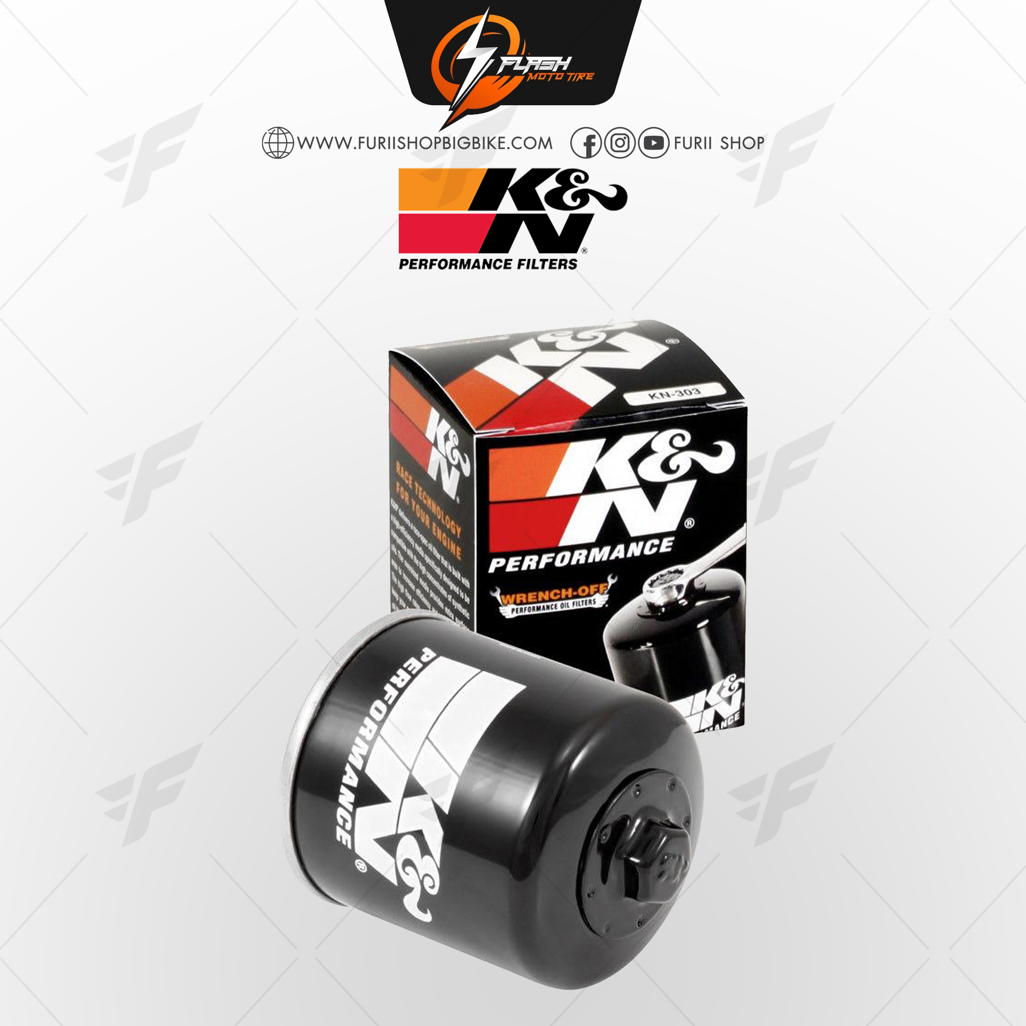 กรองน้ำมันเครื่อง K&N FOR HONDA สำหรับมอเตอร์ไซค์ บิ๊กไบค์