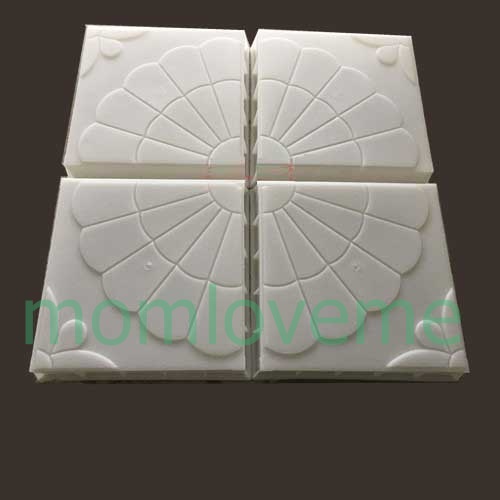 แม่พิมพ์บล็อคคอนกรีต ลายบานชื่น ขนาด 25x25x5 cm 5 ชิ้น