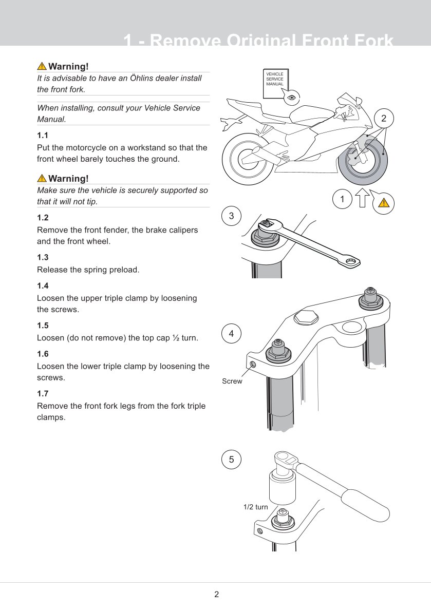 สปริงโช้คหน้า Ohlins FGK202 For Yamaha YZF R6 2008-2015