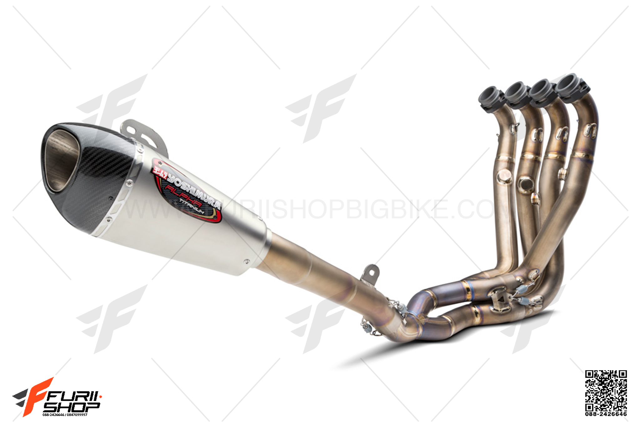 ท่อมอเตอร์ไซค์ YOSHIMURA ALPHA T TITANIUM FULL-SYSTEM FOR SUZUKI GSX-R1000 ท่อแต่ง ท่อสูตร ท่อบิ๊กไบค์ ท่อBigbike ท่อไอเสีย