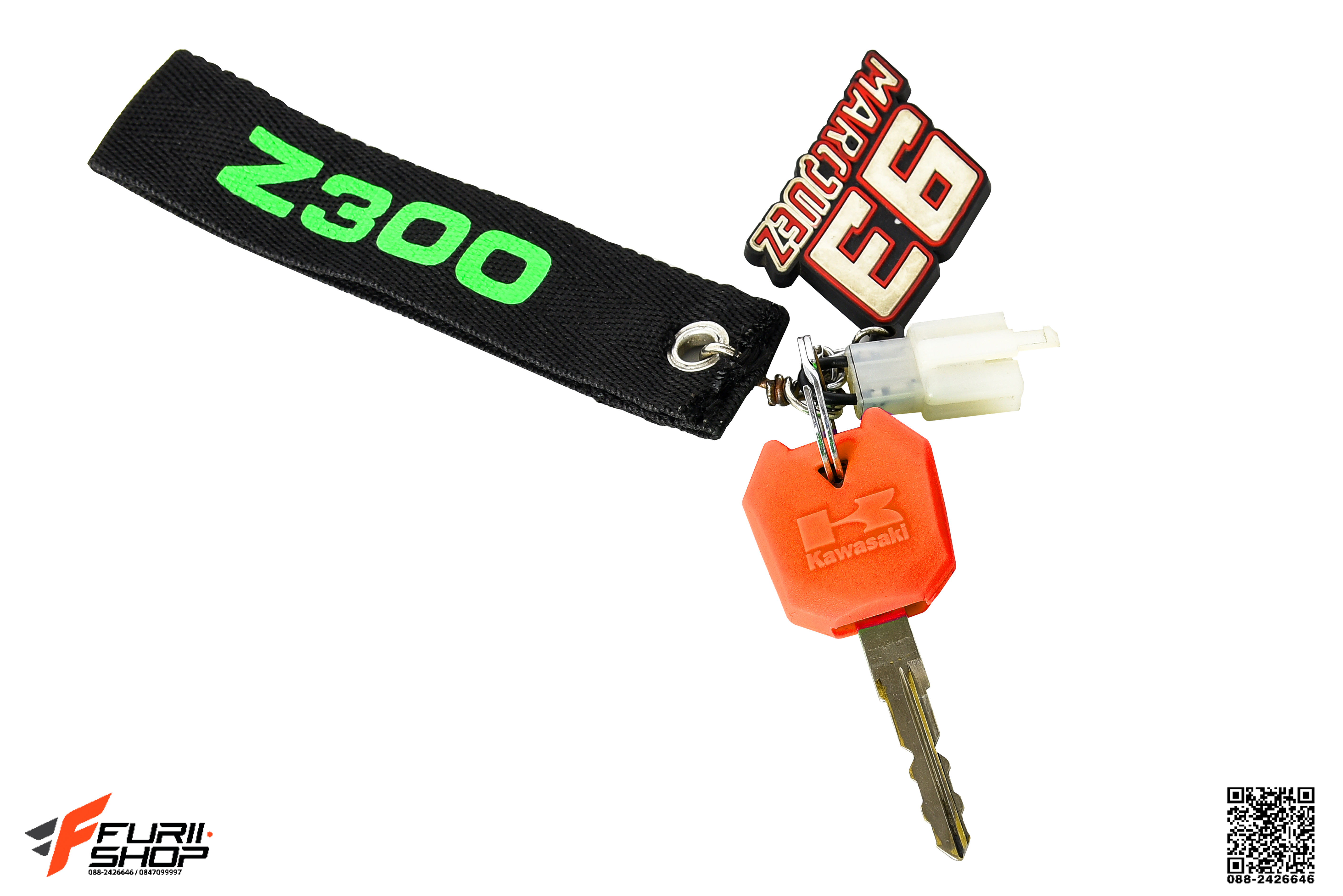 ซิลิโคนหุ้มกุญแจ KAWASAKI สีส้ม FOR Z300 NINJA300