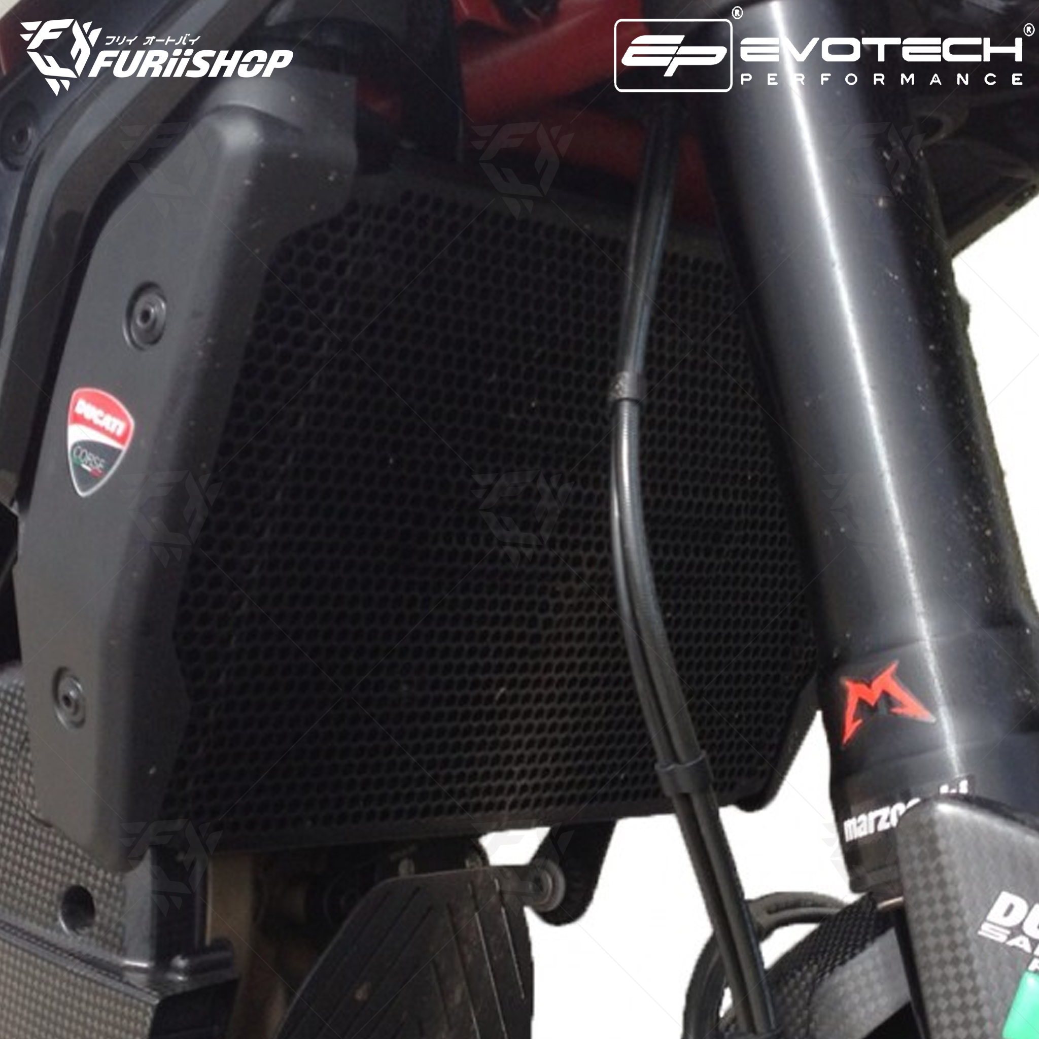 การ์ดหม้อน้ำ EVOTECH For : HYPERMOTARD 821/939