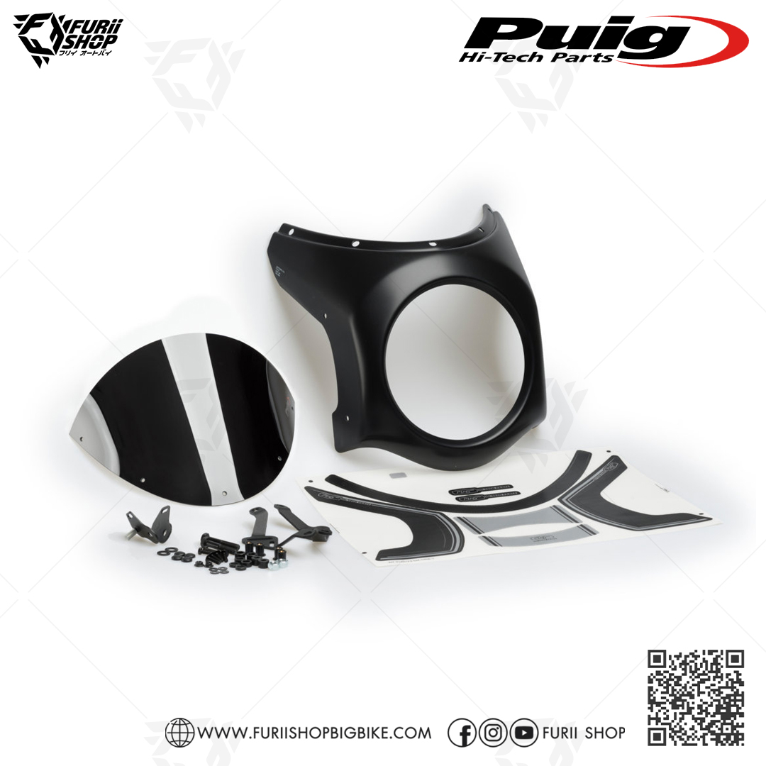 ชิลด์หน้า Puig Windshield Retro Semi Fairing : for Triumph Speed Twin 1200 2019-2020