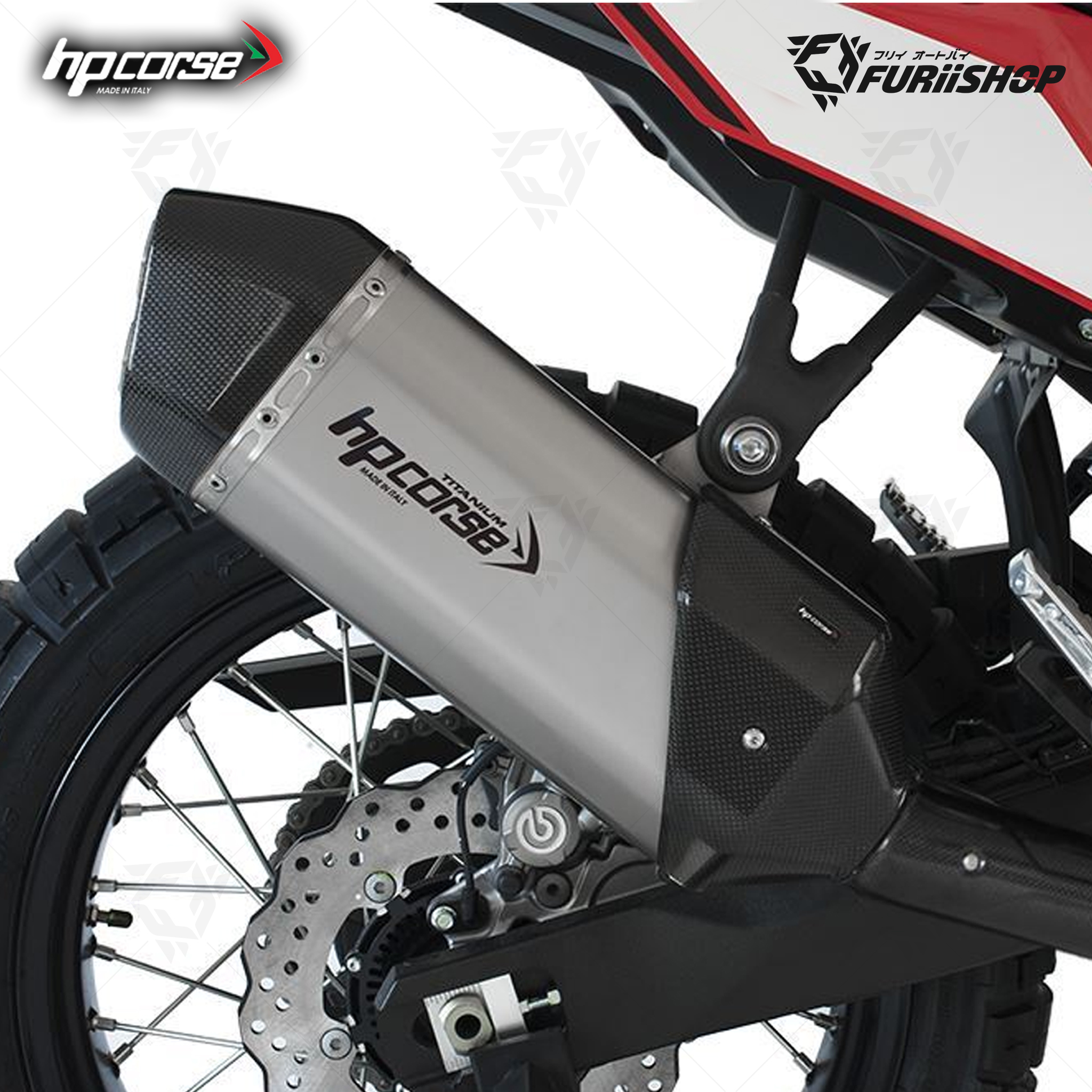 ท่อแต่ง HP Corse - Slip on Titanium - Carbon