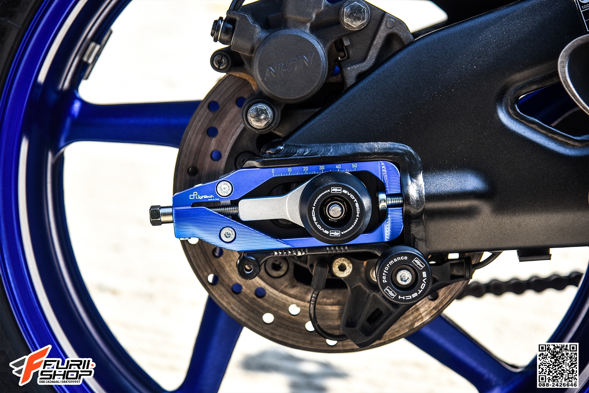 หางปลา LIGHTECH สีน้ำเงิน FOR YAMAHA MT10