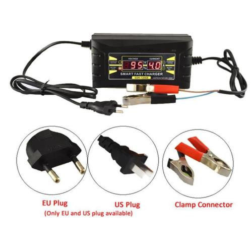 เครื่องชาร์จแบตเตอรี่/12V 6A Smart Fast Lead-acid Battery Charger for Car Motorcycle LCD Display