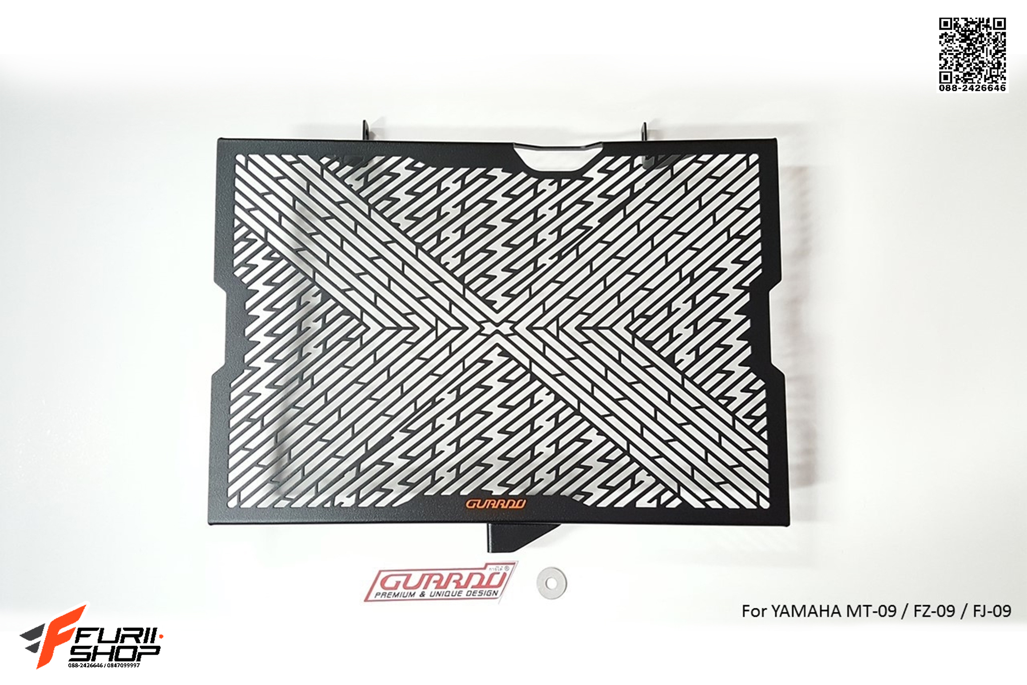 การ์ดหม้อน้ำ GUARDO สีดำ FOR YAMAHA FJ-09