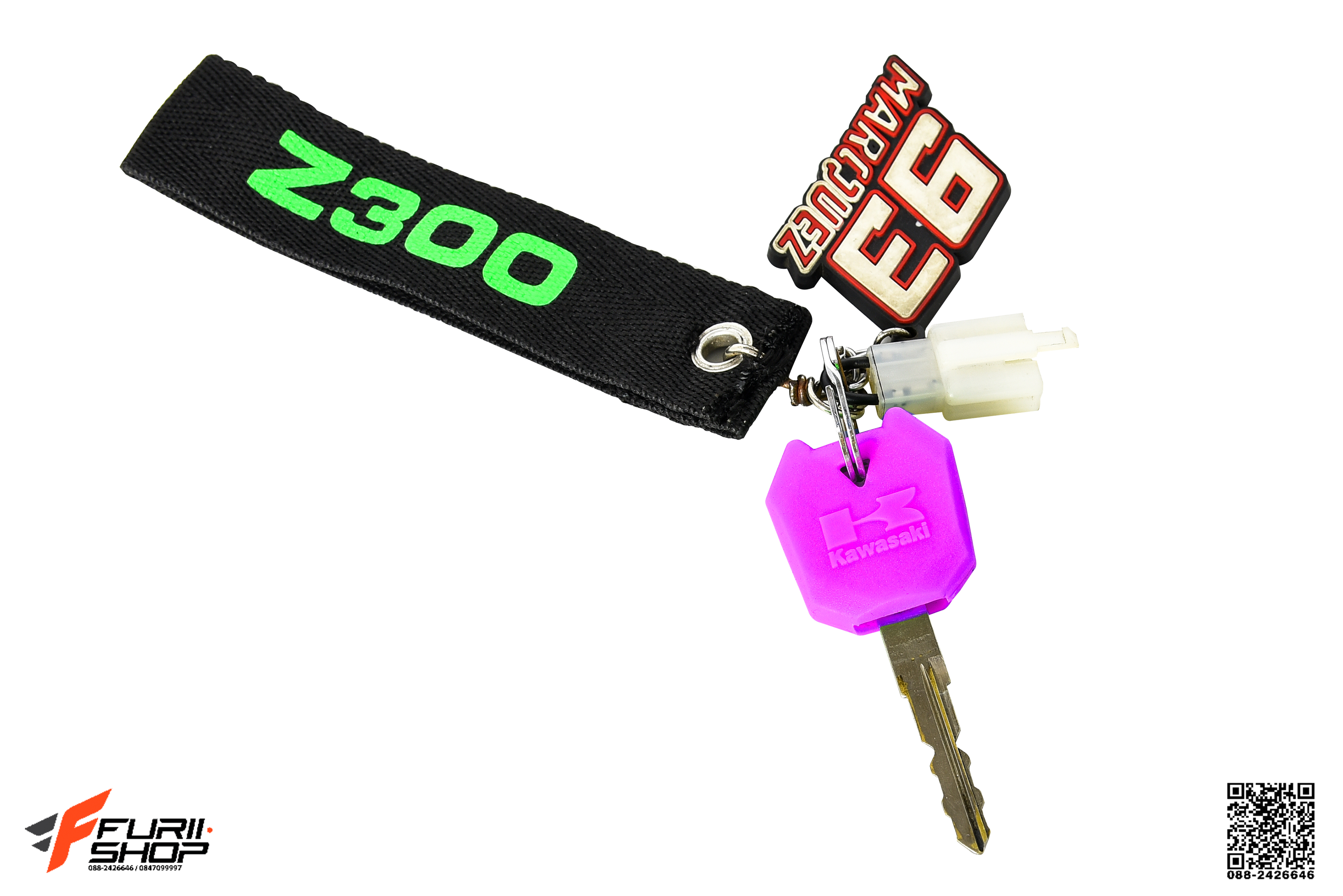 ซิลิโคนหุ้มกุญแจ KAWASAKI สีชมพู FOR Z300 NINJA300