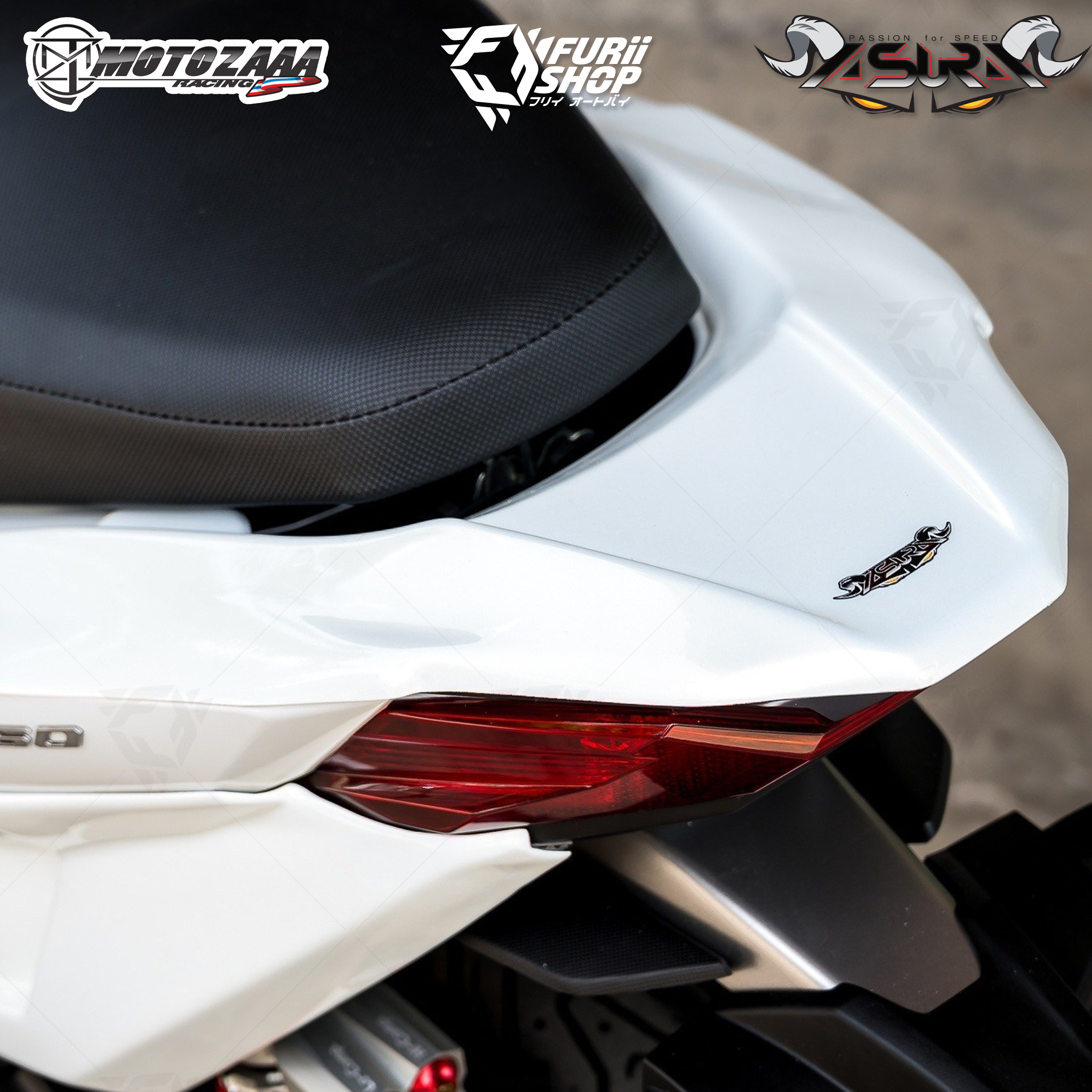 แผ่นปิดท้าย AsurA MOTOZAAA : For Honda Click160 By Furii Shop