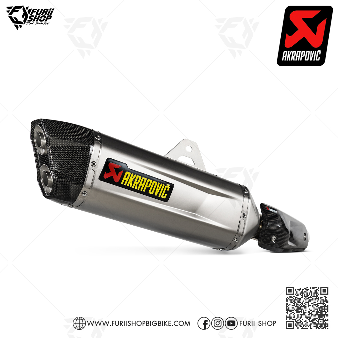 ท่อแต่ง Akrapovic Slip on Titanium New shape : for Yamaha Tenere 700 2019-2023