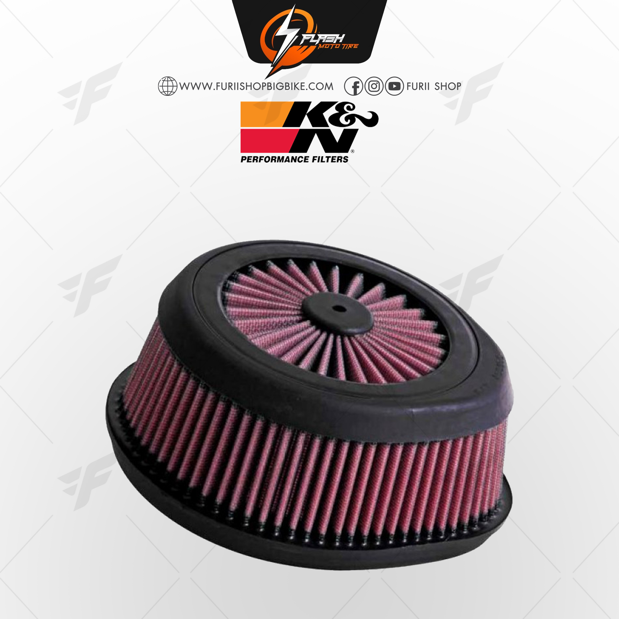 กรองอากาศ K&N สำหรับ YAMAHA