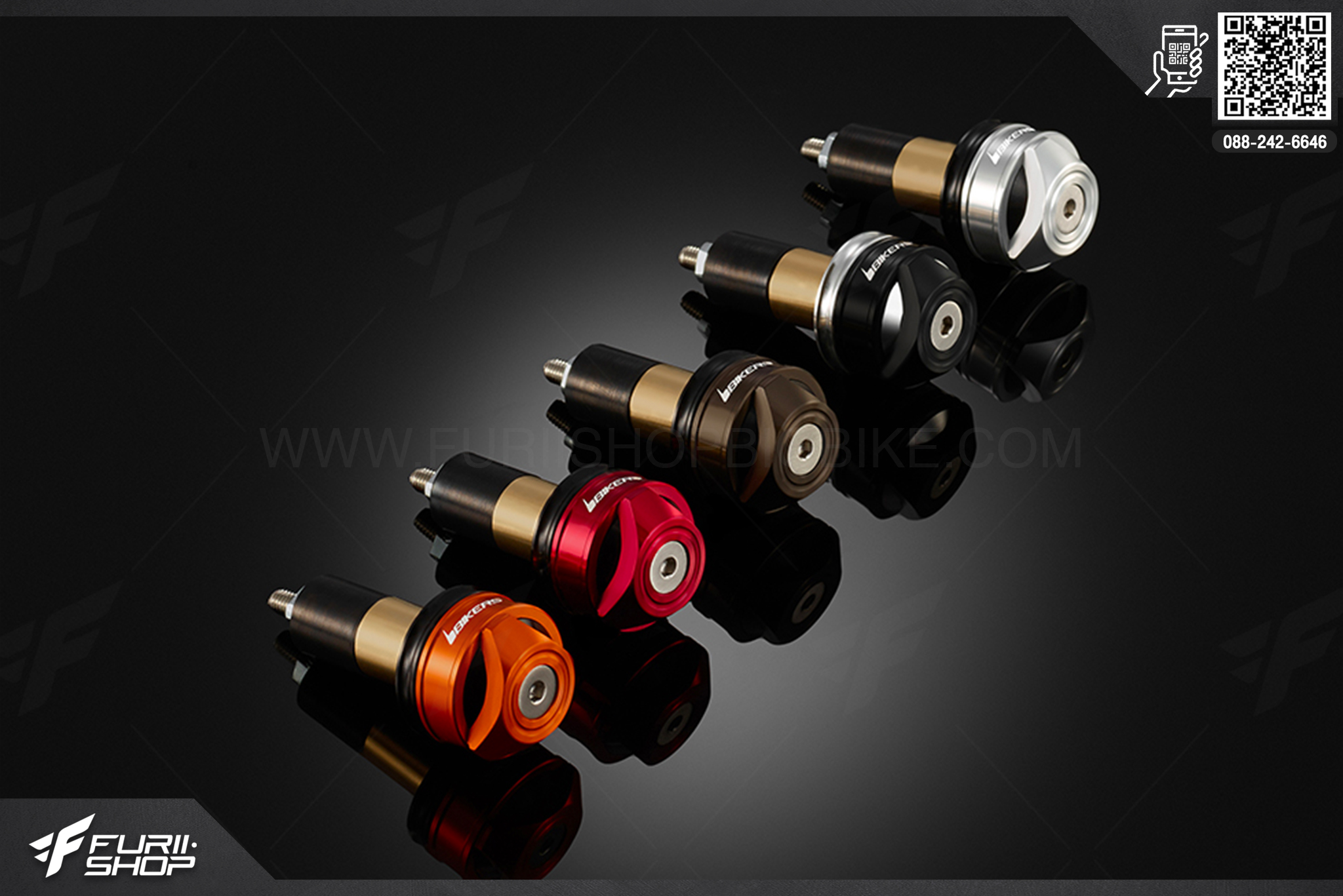 ตุ้มปลายแฮนด์ Handle Bar Caps (used with BIKERS Handle Bar) Bikers Yamaha N-MAX (2015-2019)