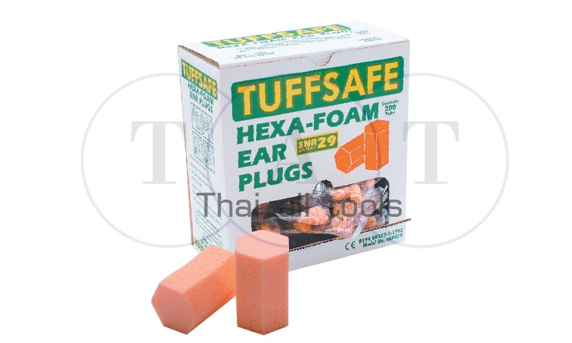 ที่อุดหู (200 ชิ้น/แพ็ค) ORANGE HEXA-FOAM EAR PLUGS TUFFSAFE